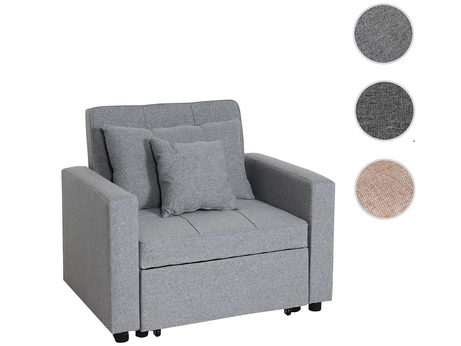 Slaapstoel MCW-L90,  lichtgrijs