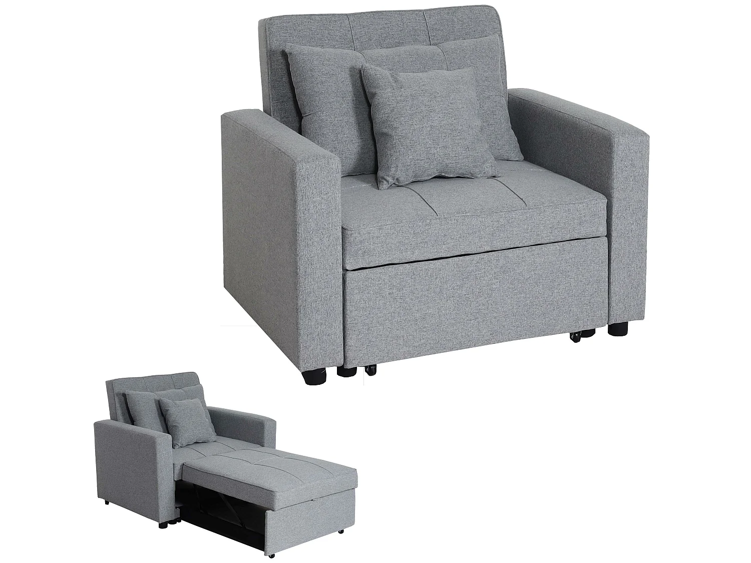 Fotel do spania MCW-L90,  jasnoszary