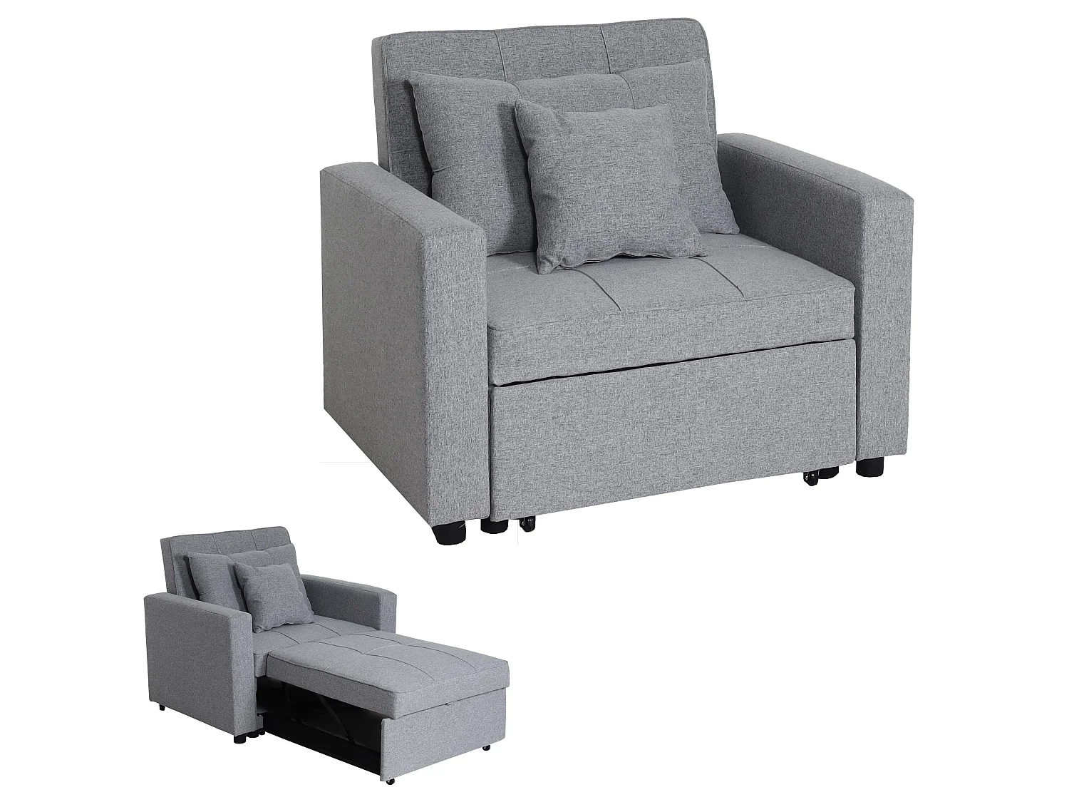 Sovesofa MCW-L90,  lysegrå
