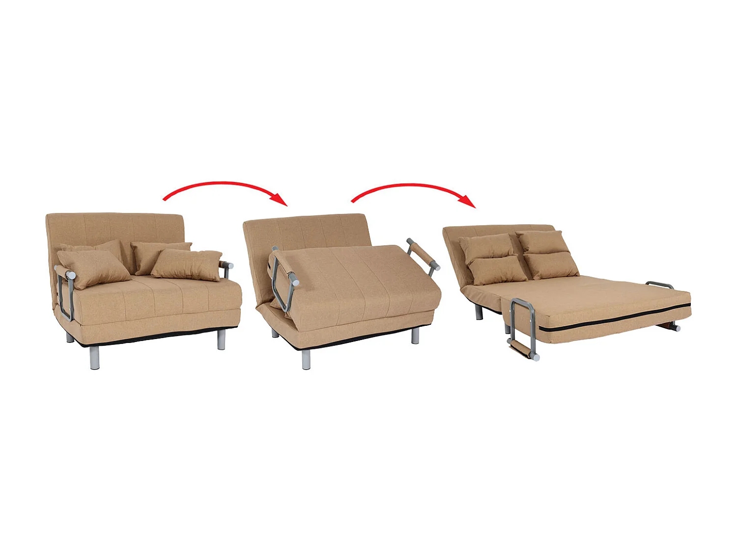 Slaapstoel MCW-K29,  crème-beige
