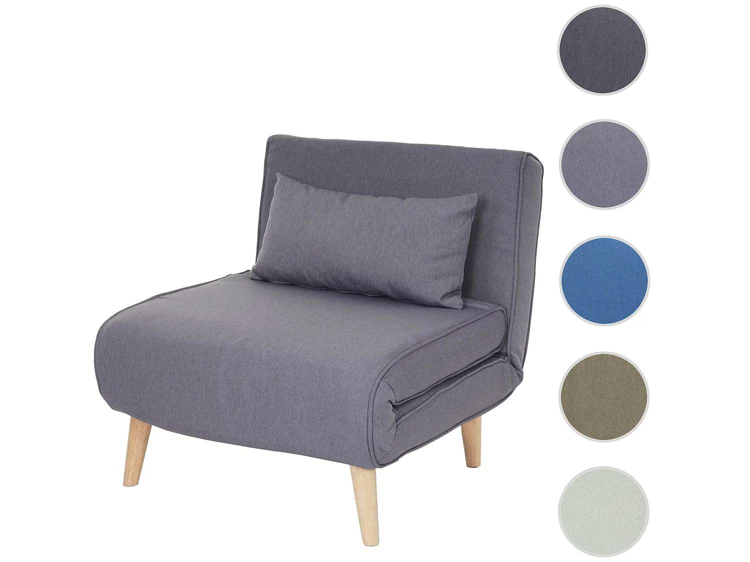 Schlafsessel MCW-D35, Hellgrau