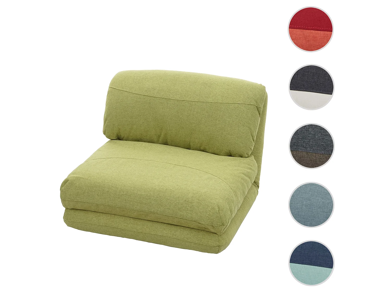 Fotel rozkładany MCW-E68,  zielony