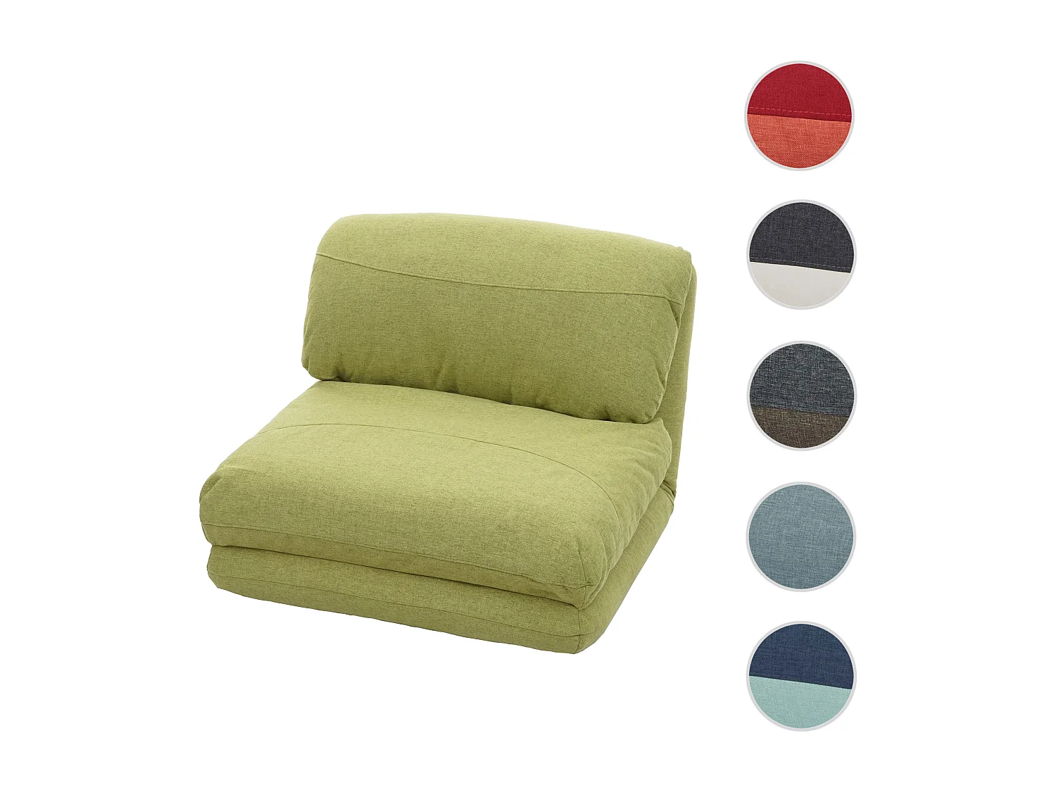 Fotel rozkładany MCW-E68,  zielony