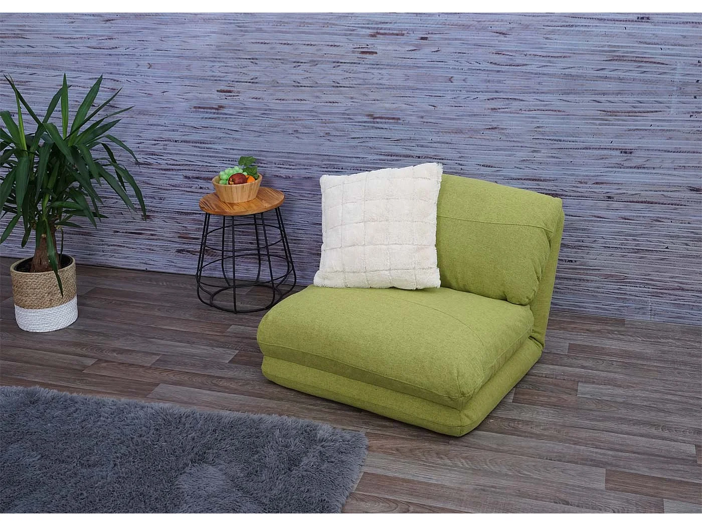 Fotel rozkładany MCW-E68,  zielony