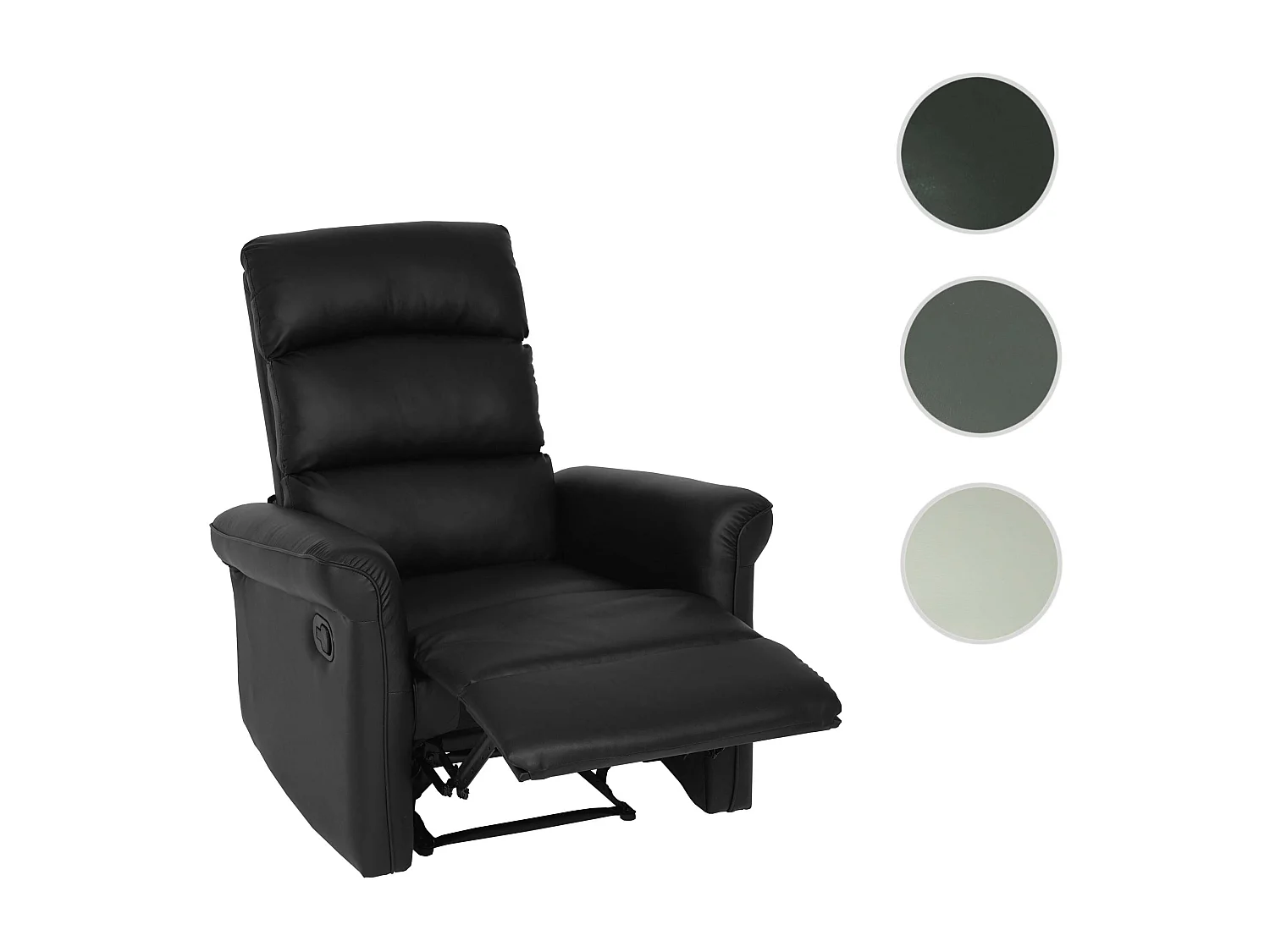 Fernsehsessel MCW-J96 verstellbar, Schwarz