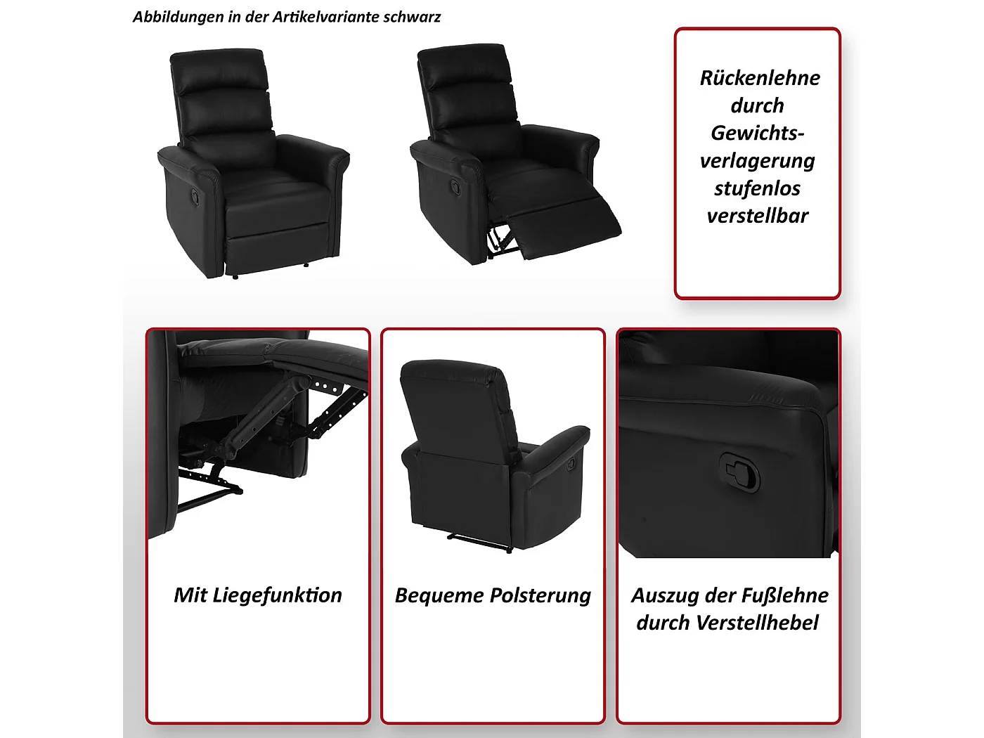 Televisiefotel MCW-J96 verstelbaar,  grijs