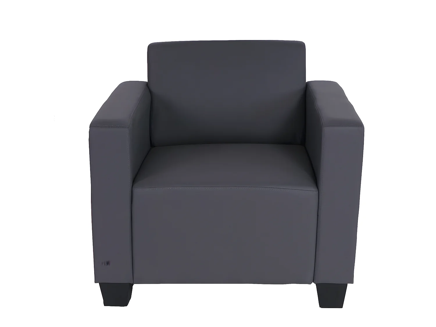 Fauteuil met voetenbank Moncalieri,  donkergrijs
