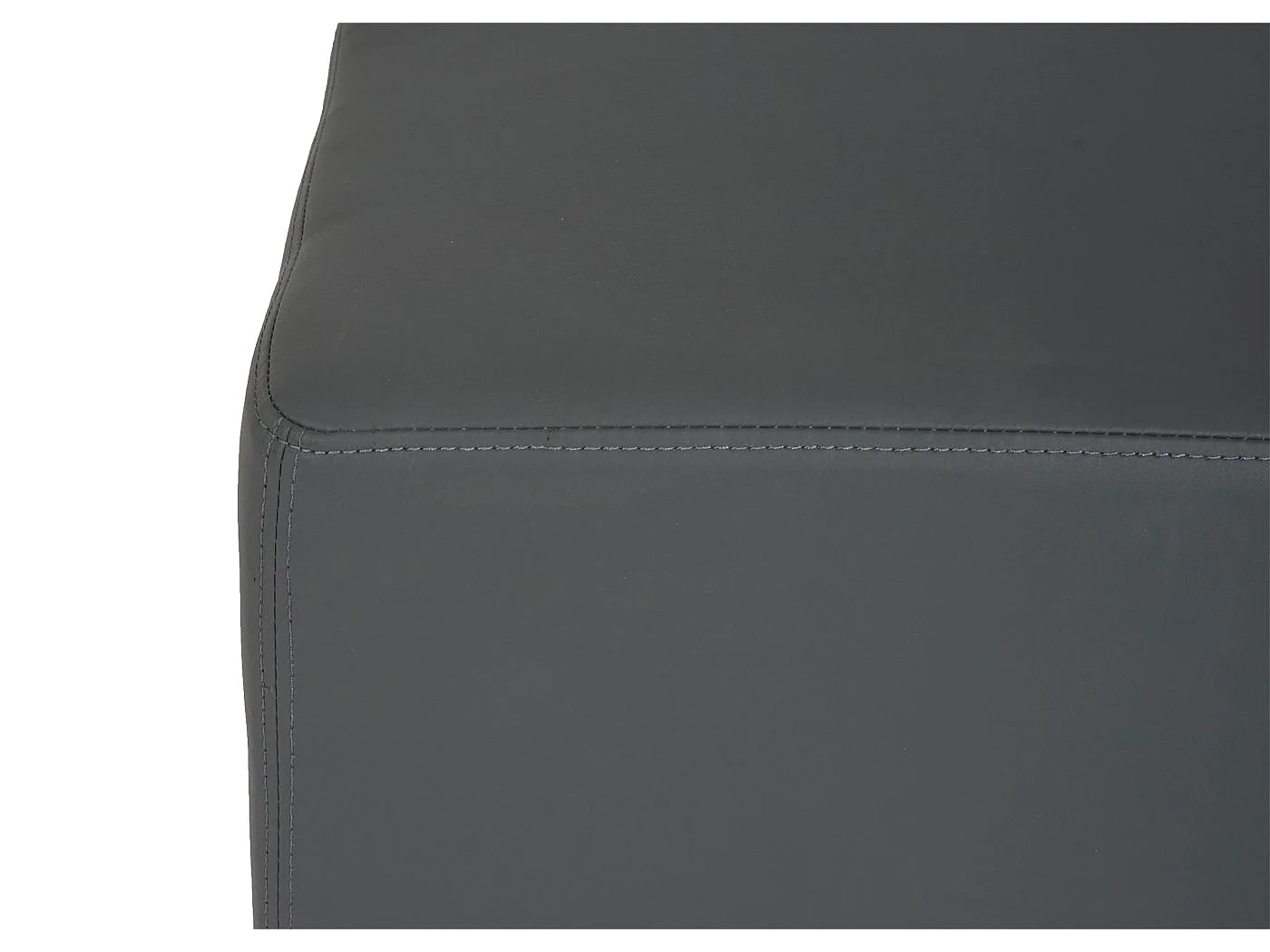 Salotto modulare componibile lounge moderno Lione N71 ecopelle poltrona con poggiapiedi ~ grigio scuro