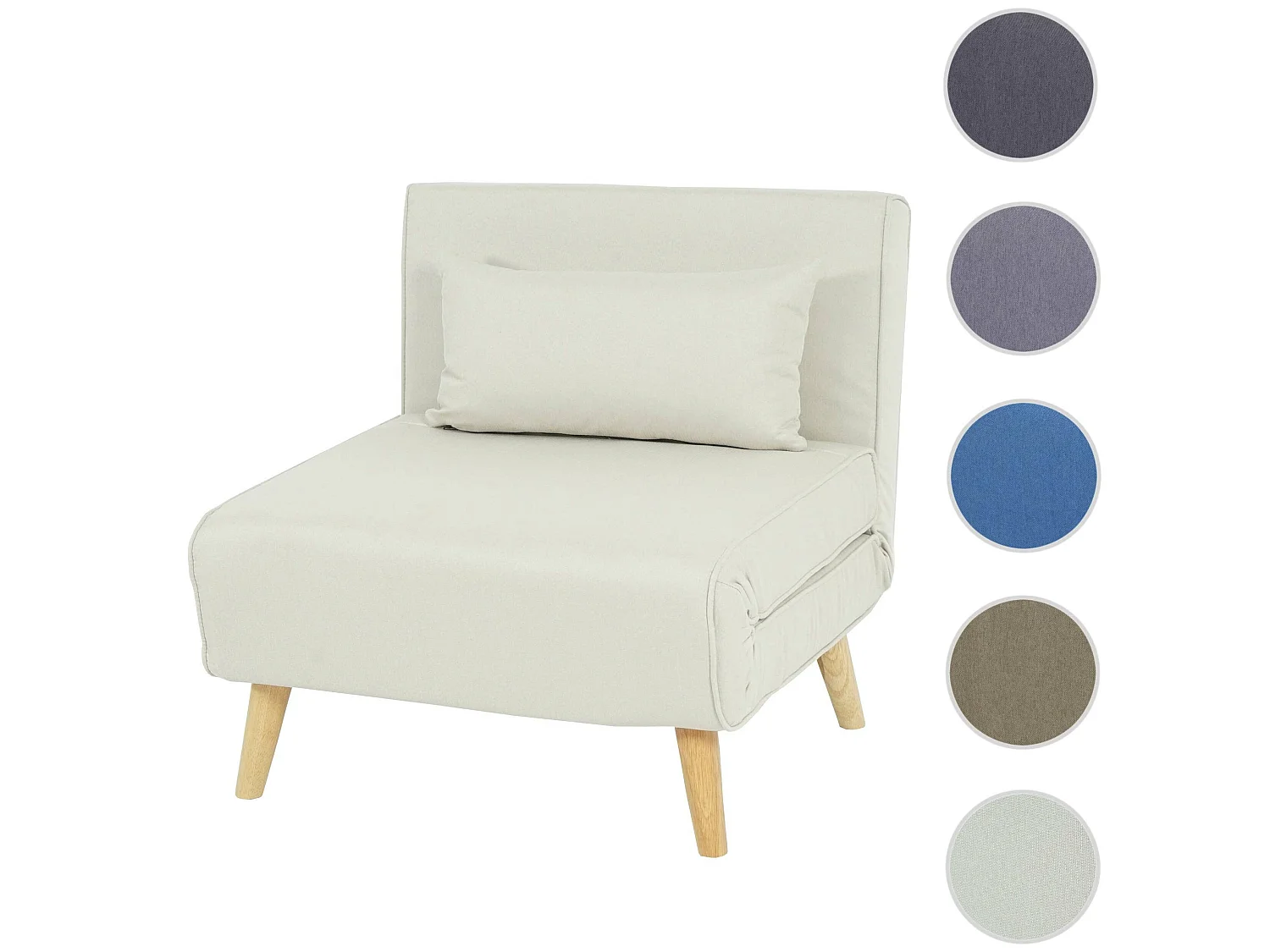 Slaapstoel MCW-D35,  crème-beige