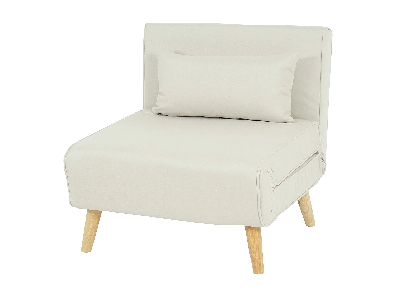 Fotel rozkładany MCW-D35,  kremowo-beżowy