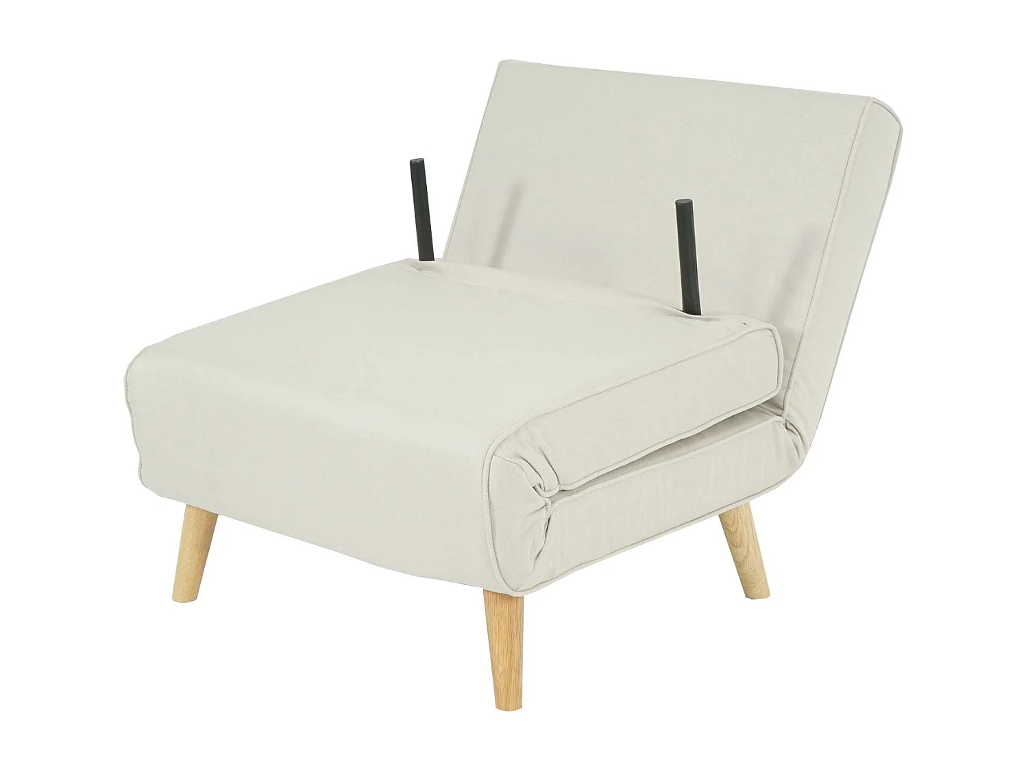 Fotel rozkładany MCW-D35,  kremowo-beżowy