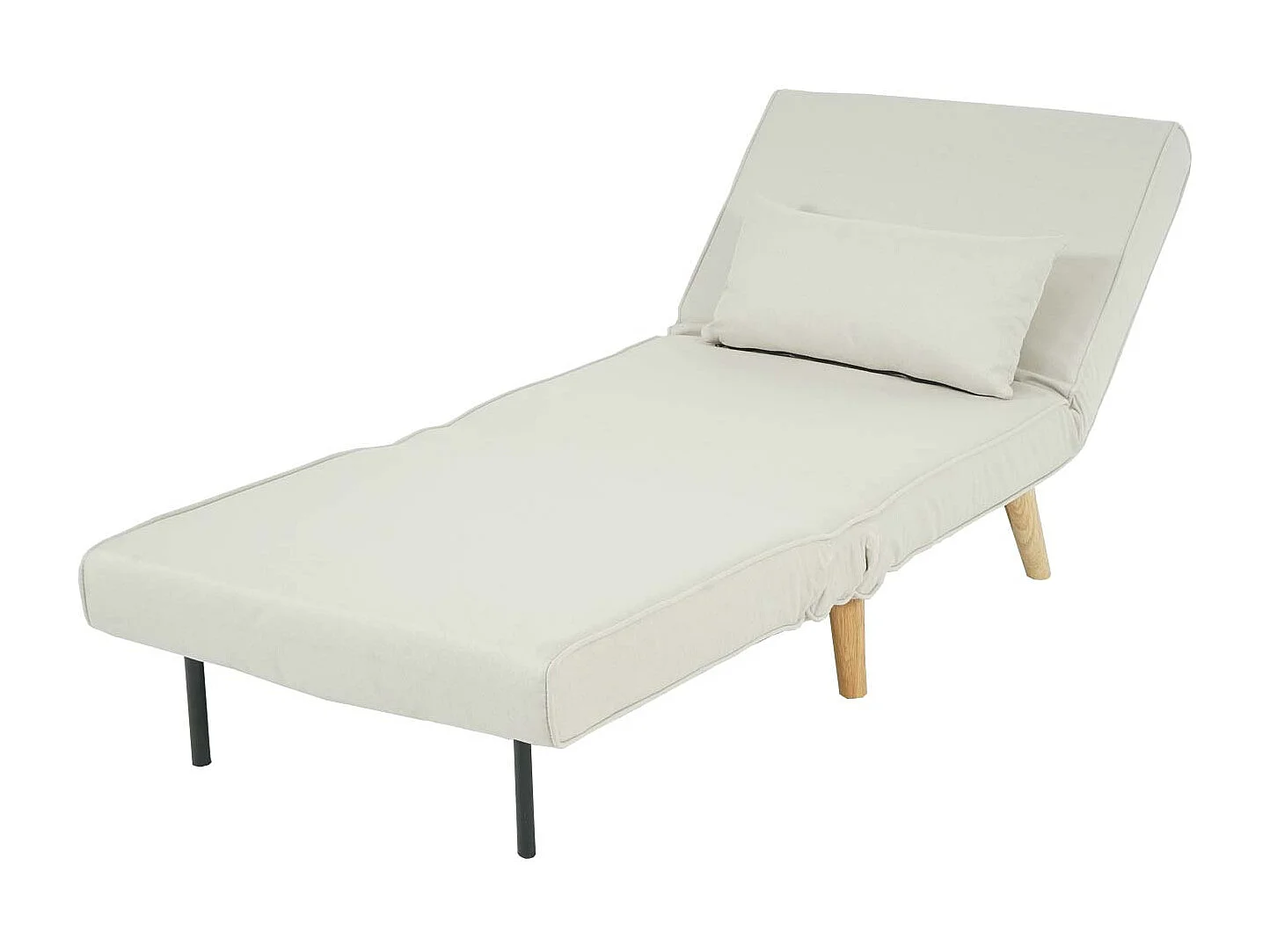 Fotel rozkładany MCW-D35,  kremowo-beżowy