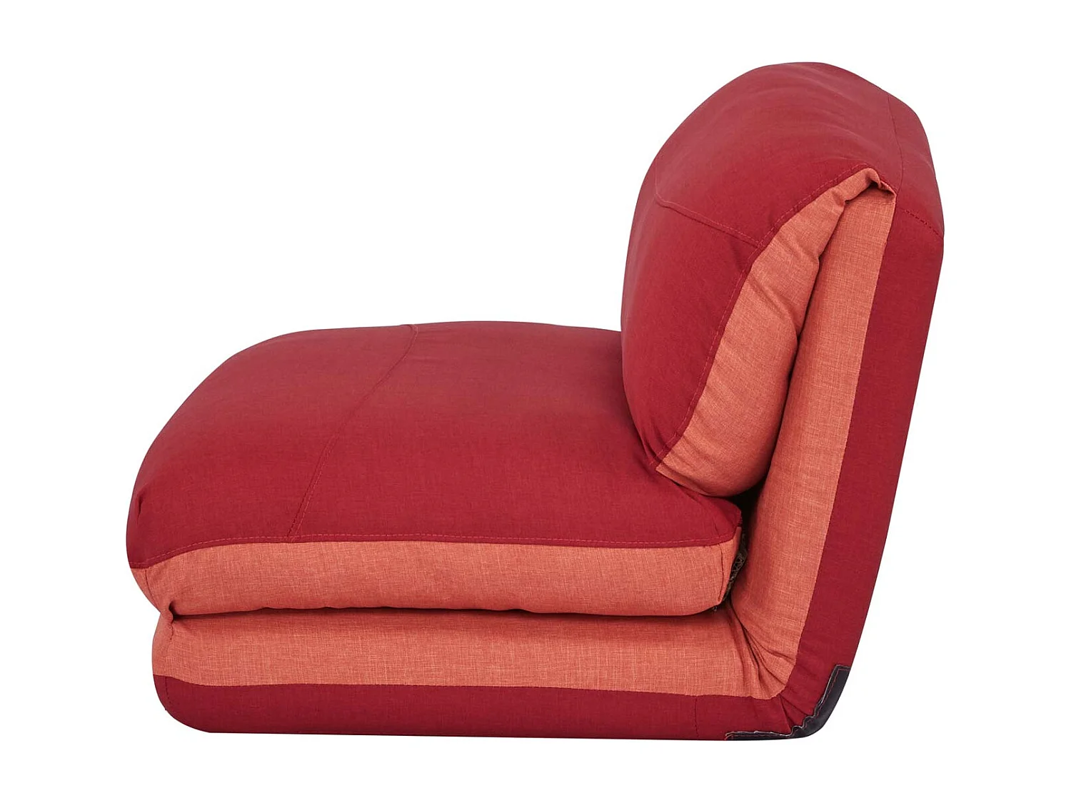 Fotel rozkładany MCW-E68,  pomarańczowy/ciemnoczerwony