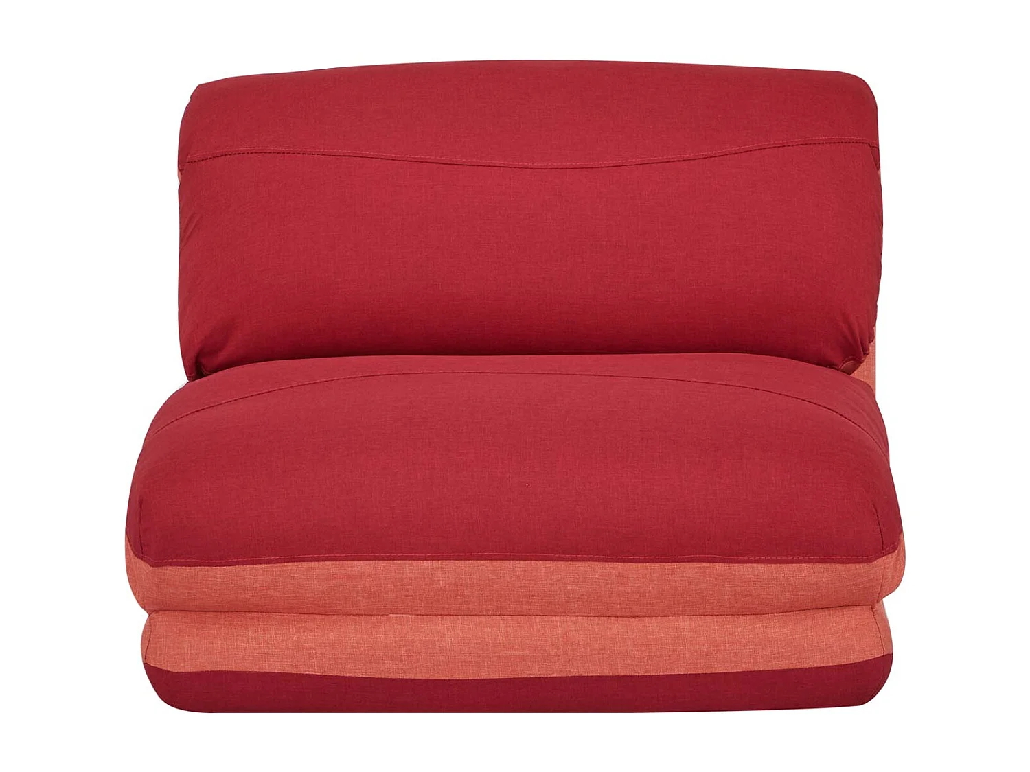 Fotel rozkładany MCW-E68,  pomarańczowy/ciemnoczerwony