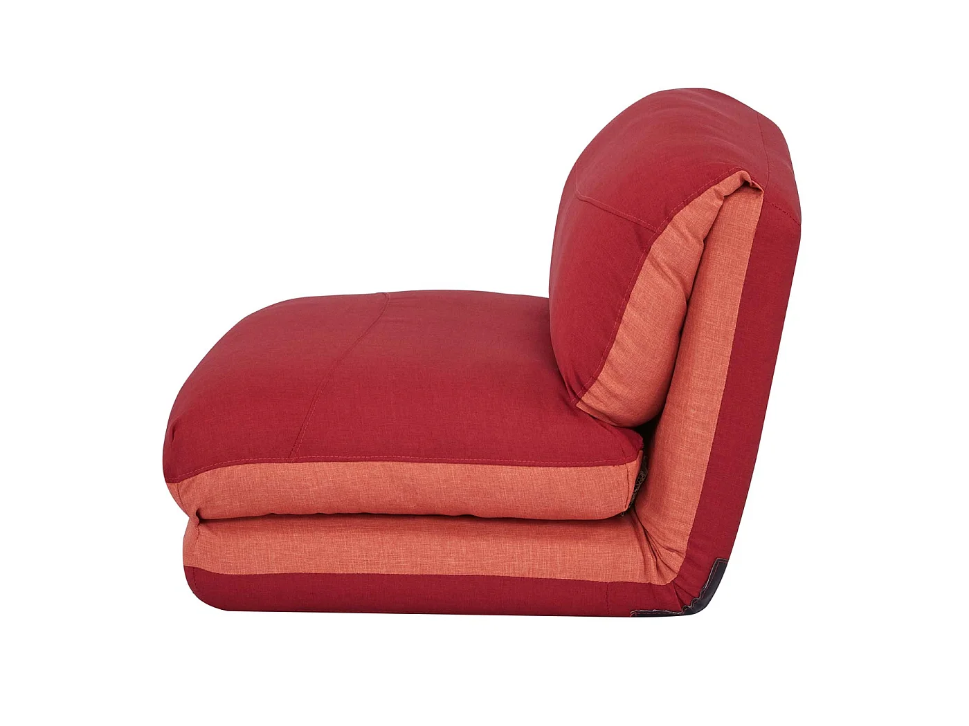 Fotel rozkładany MCW-E68,  pomarańczowy/ciemnoczerwony