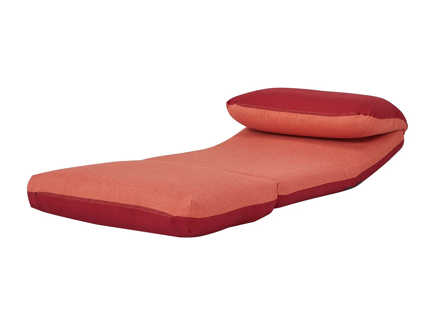 Fotel rozkładany MCW-E68,  pomarańczowy/ciemnoczerwony