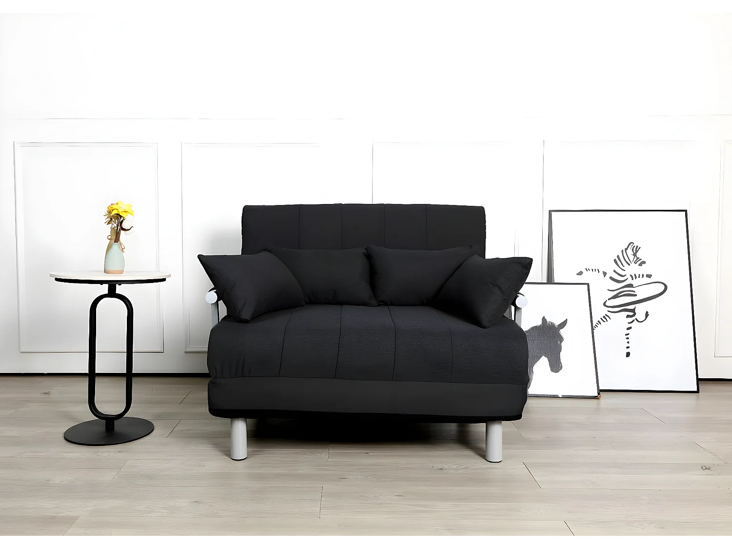 Fotel z funkcją spania MCW-K29,  czarny