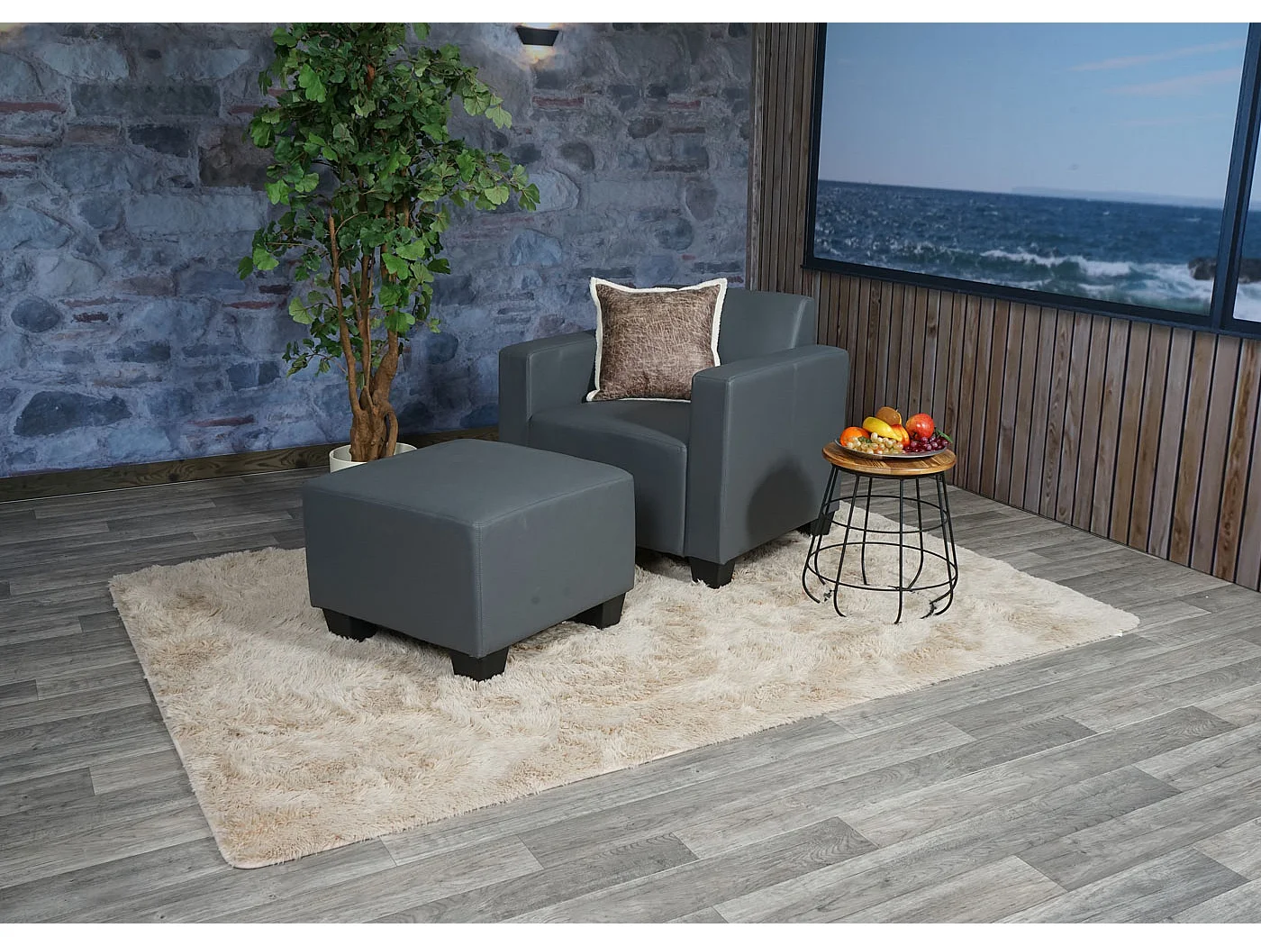 Loungesessel Moncalieri, Dunkelgrau