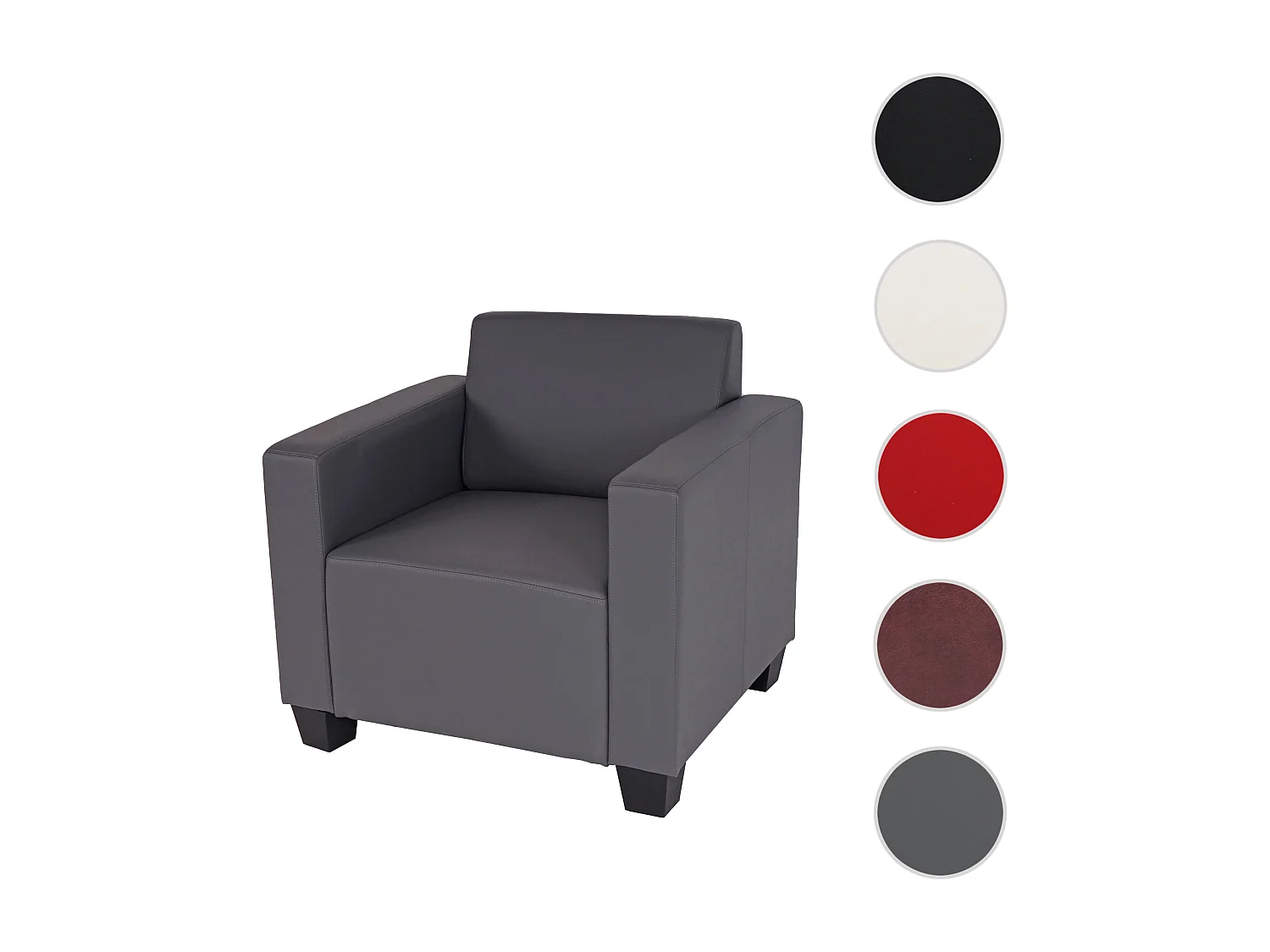 Fotel wypoczynkowy Moncalieri,  ciemnoszary