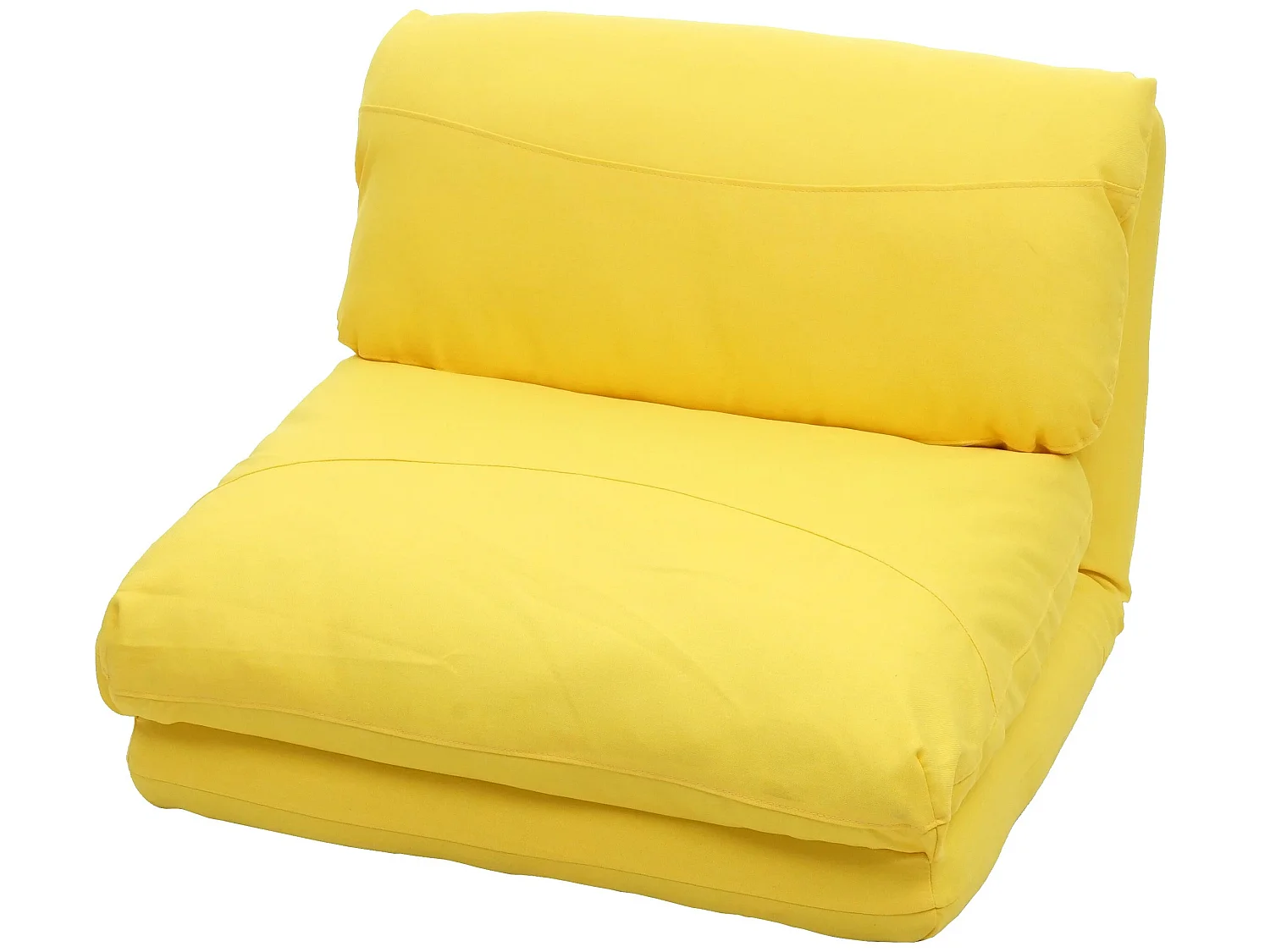 Fotel rozkładany MCW-E68,  żółty