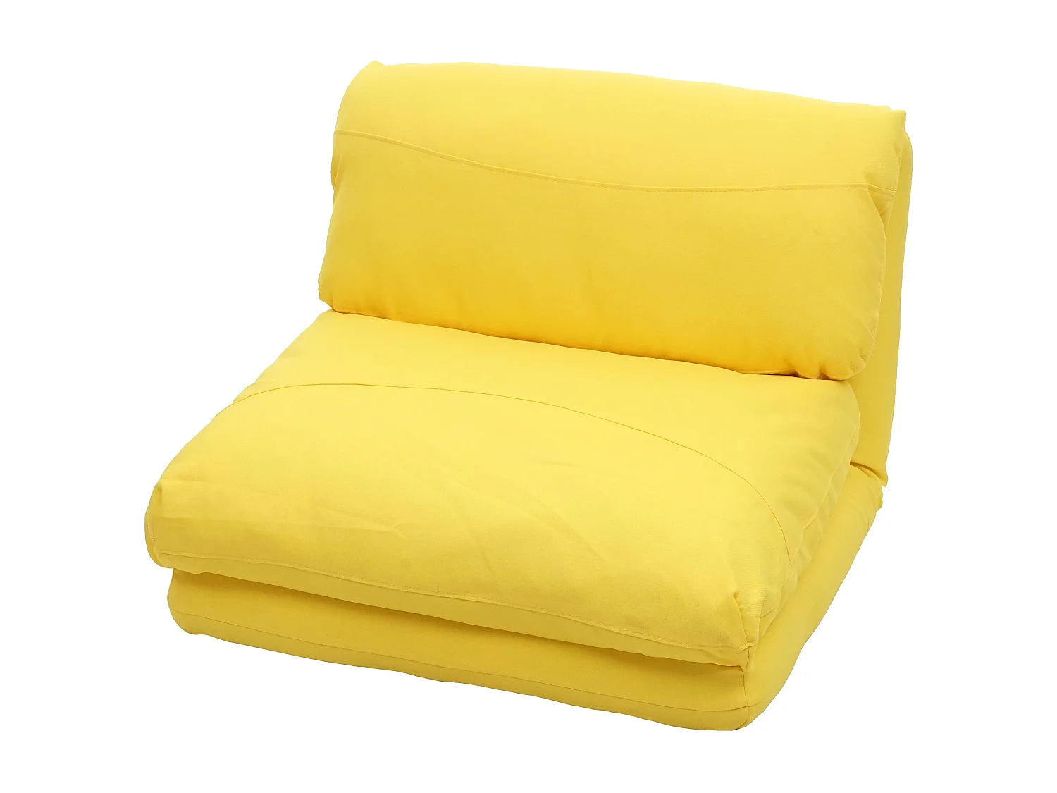 Fotel rozkładany MCW-E68,  żółty