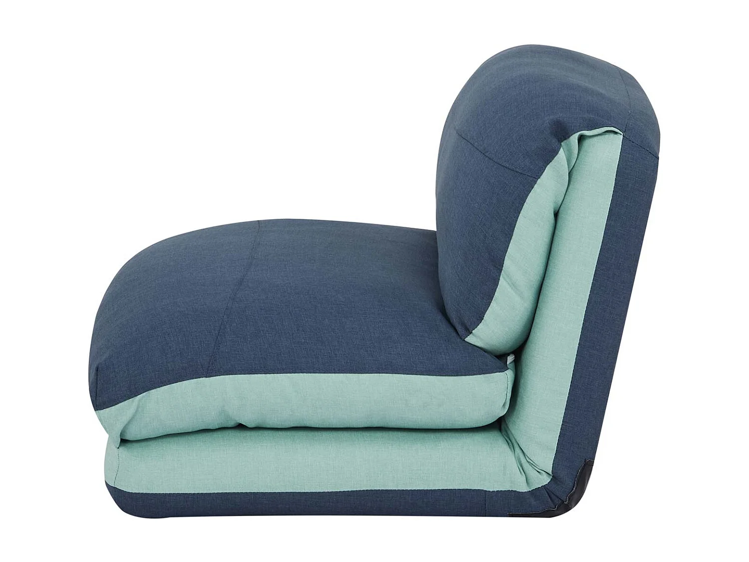 Fotel rozkładany MCW-E68,  jasnoniebieski/ciemnoniebieski