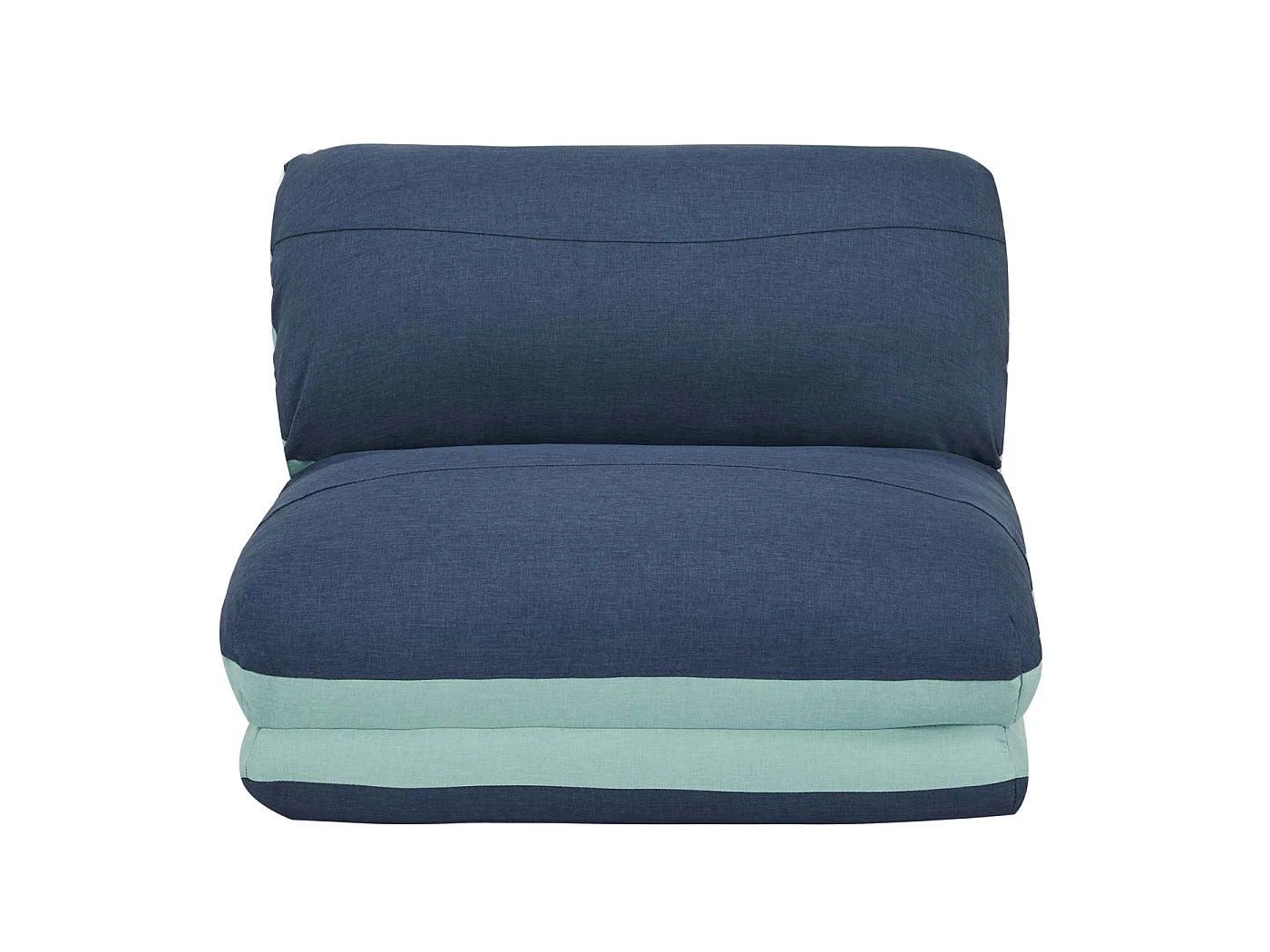 Fotel rozkładany MCW-E68,  jasnoniebieski/ciemnoniebieski