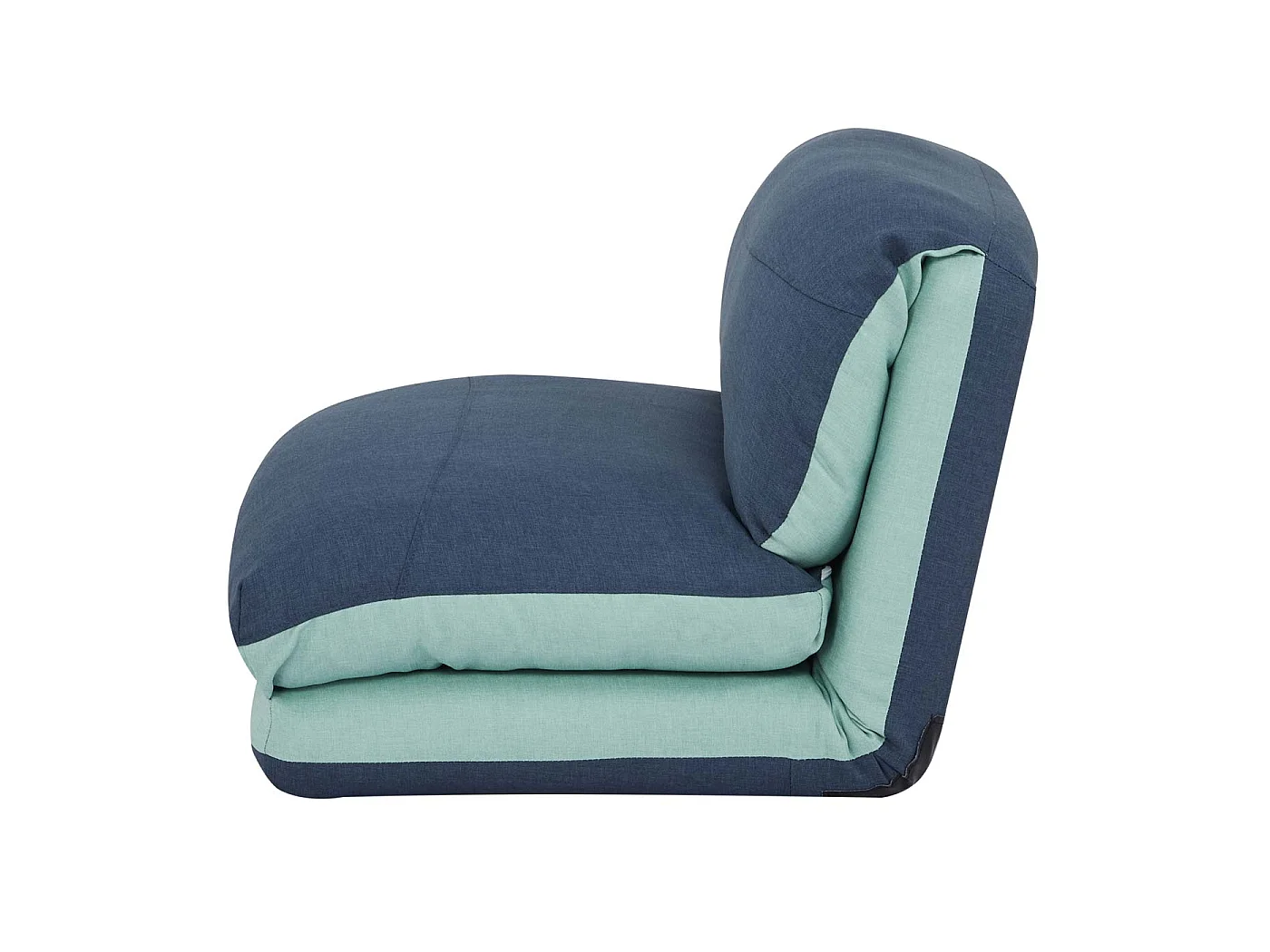 Fotel rozkładany MCW-E68,  jasnoniebieski/ciemnoniebieski