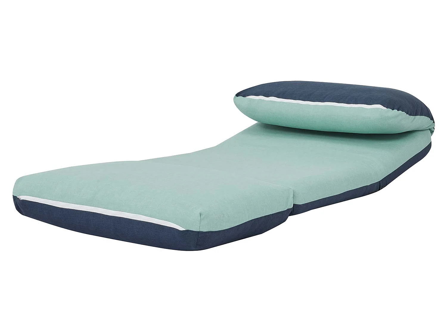 Fotel rozkładany MCW-E68,  jasnoniebieski/ciemnoniebieski