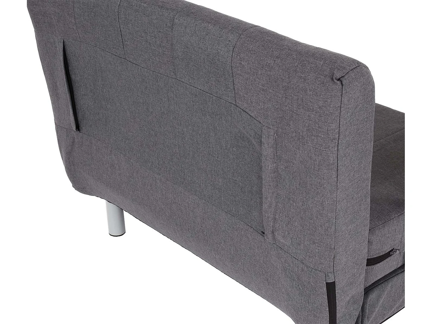 Divano letto sofà 2 posti reclinabile MCW-K29 186x97cm tessuto grigio scuro