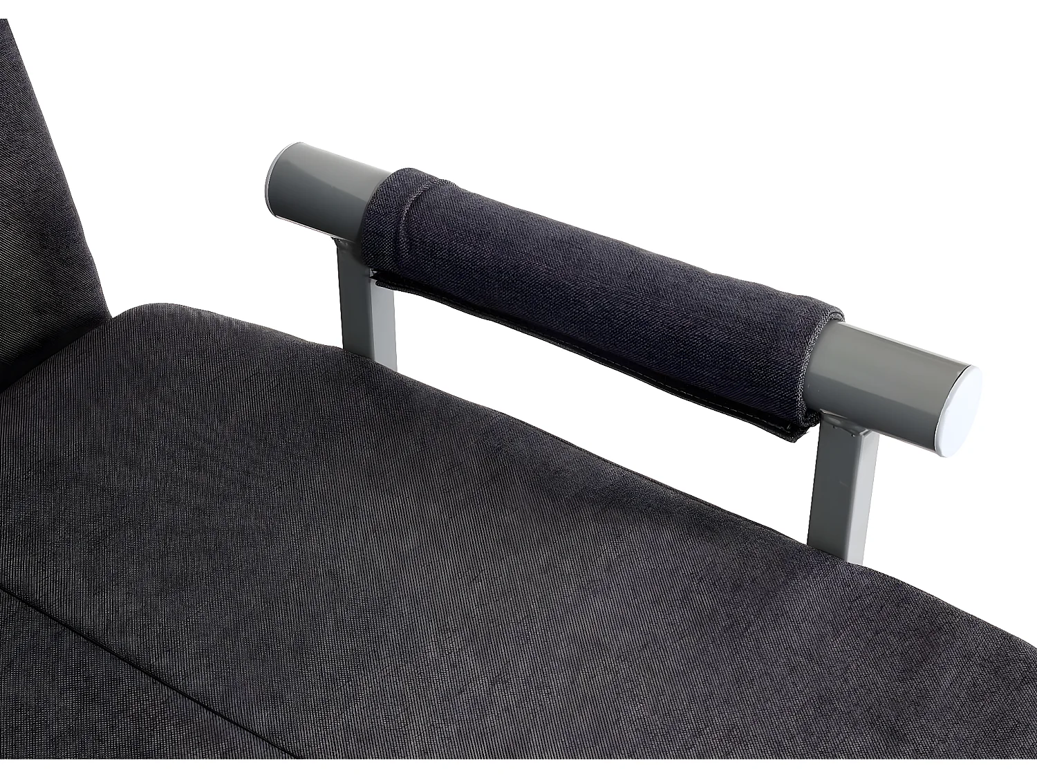 Divano letto sofà 2 posti reclinabile MCW-K29 186x97cm tessuto grigio scuro