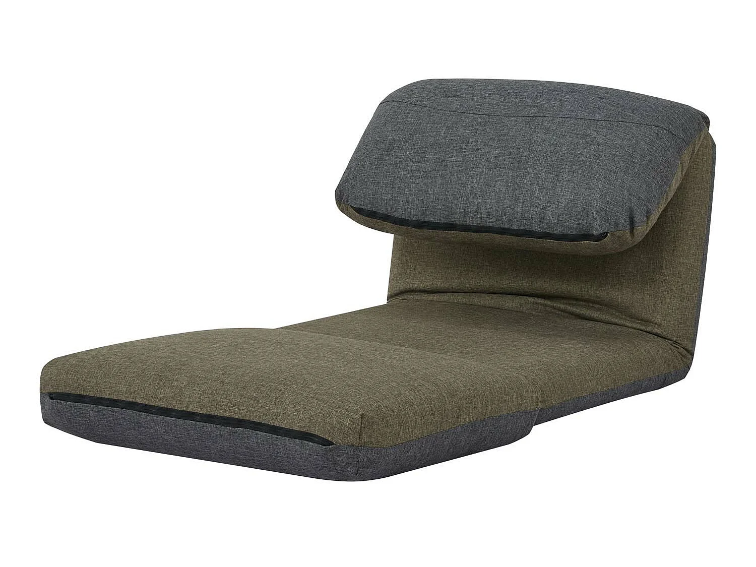 Fotel do spania MCW-E68,  khaki/ciemnoszary