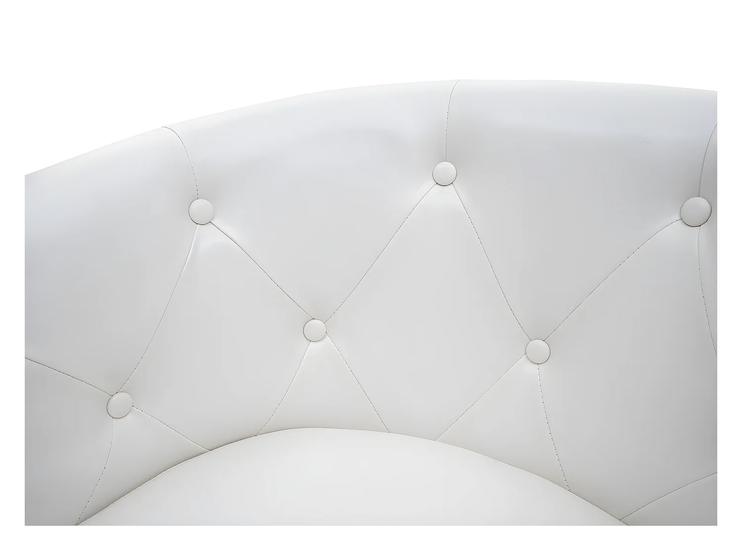 Poltrona salotto classica Newport T810 design vittoriano ecopelle 66x71x75cm bianco