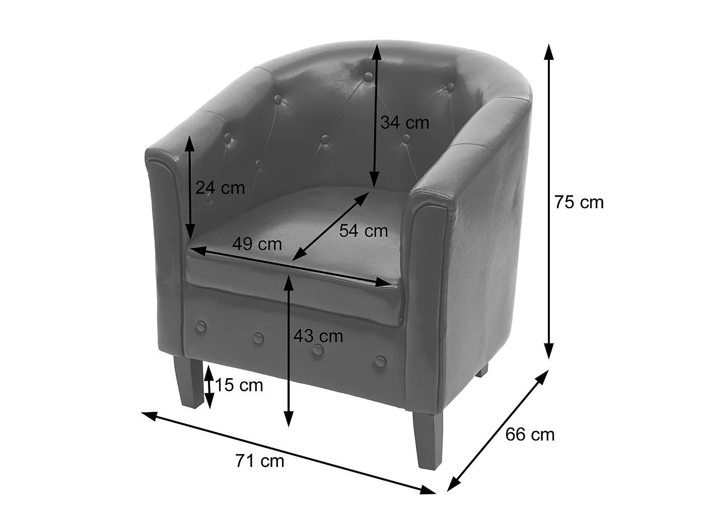 Fotel wypoczynkowy Stafford T810,  biały