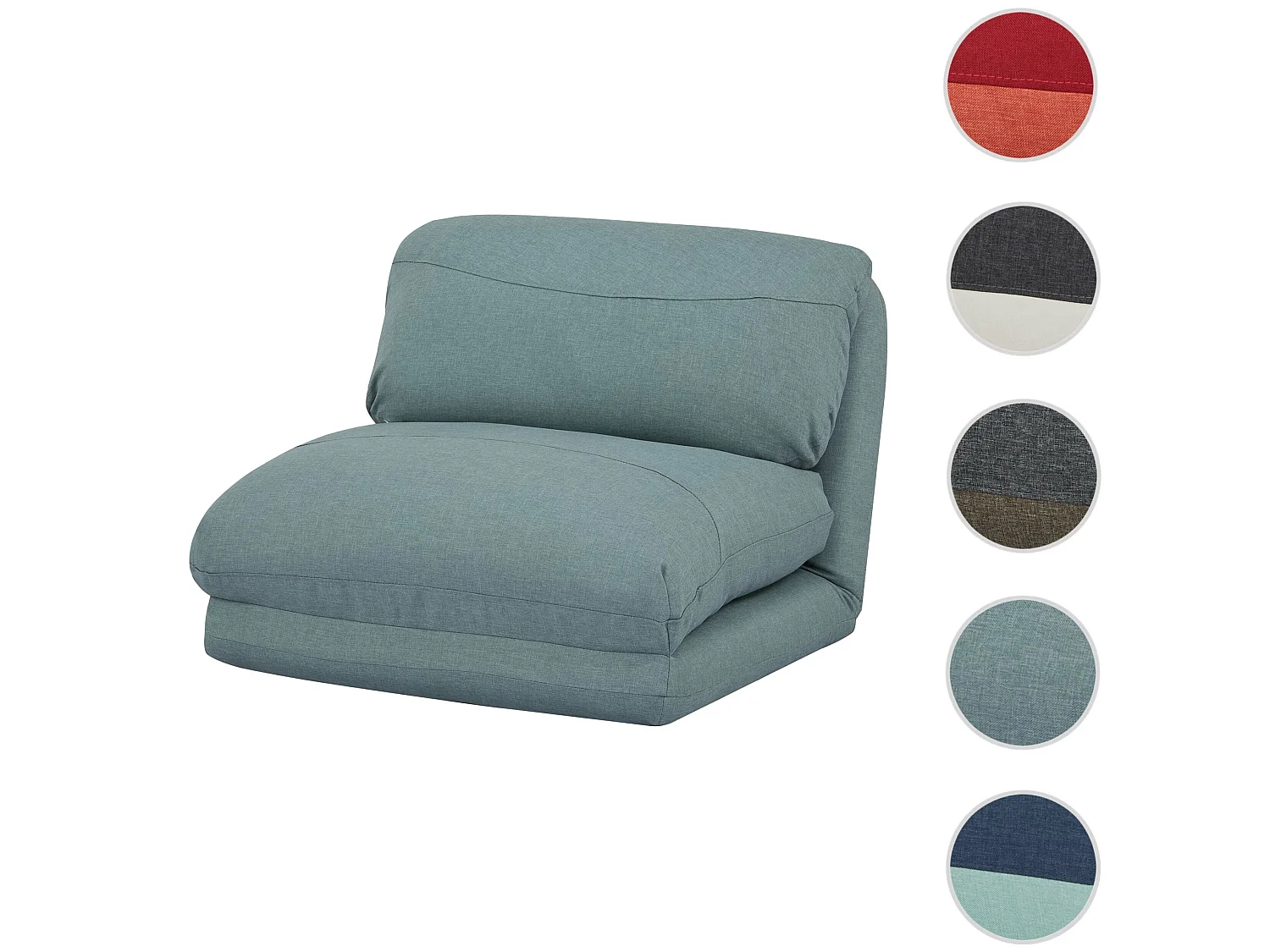 Schlafsessel MCW-E68, Grau-blau