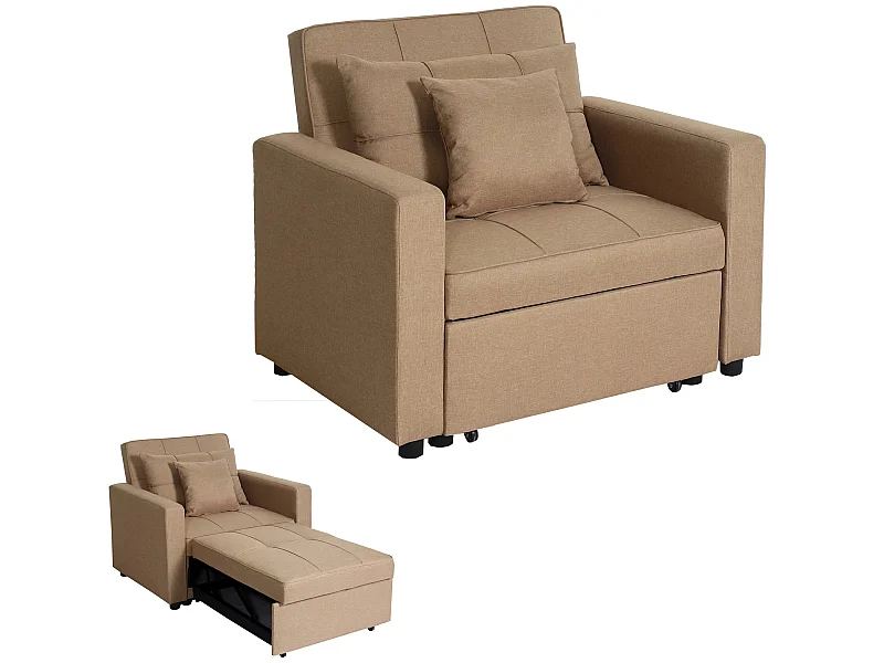 Slaapstoel MCW-L90,  taupe