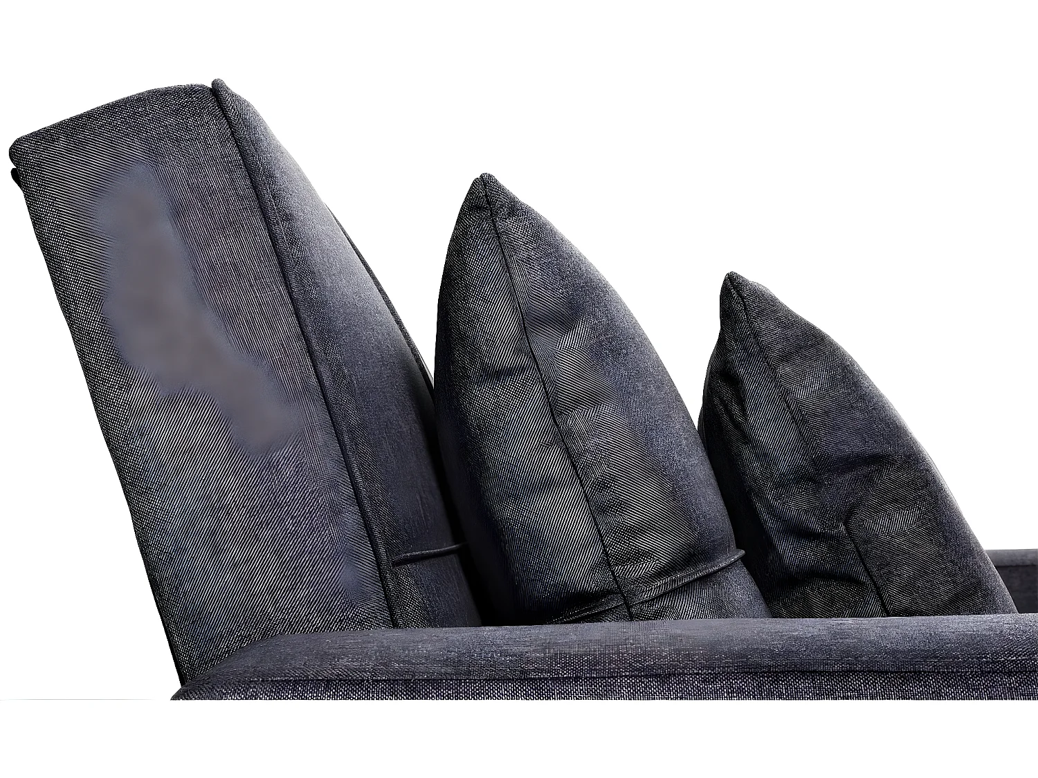 Poltrona letto relax trasformabile moderno con cuscino MCW-L90 legno tessuto grigio scuro