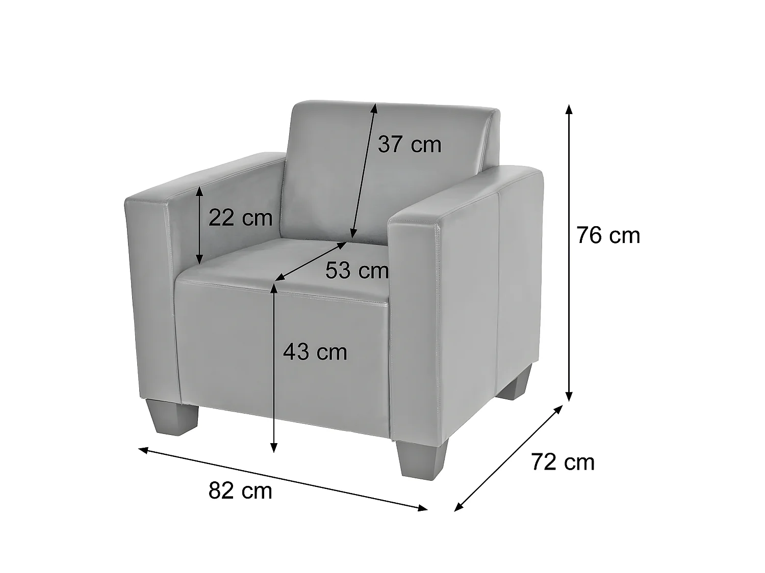 Loungestoel Moncalieri,  rood