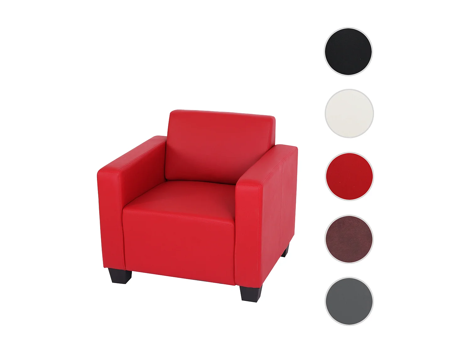 Fotel wypoczynkowy Moncalieri,  czerwony
