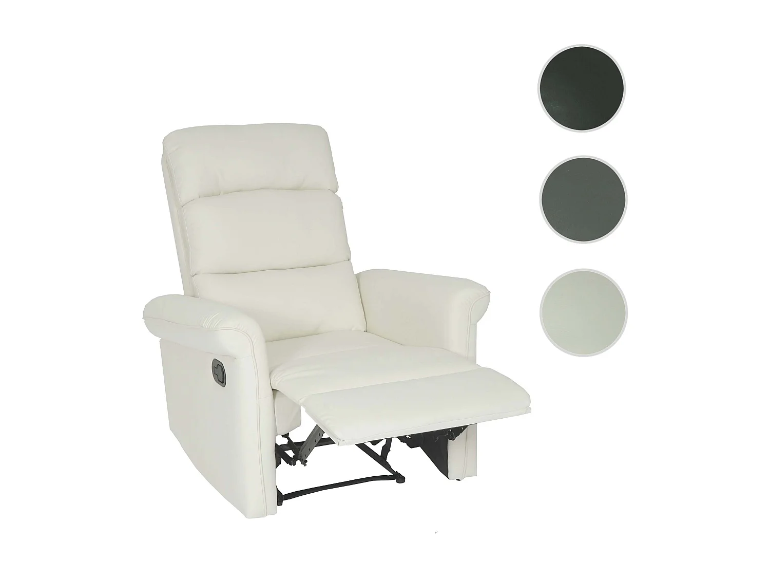 Fernsehsessel MCW-J96 verstellbar, Creme-weiß