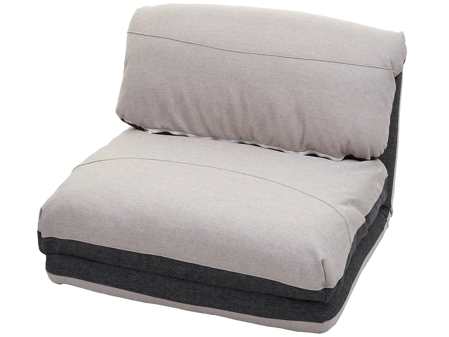 Slaapstoel MCW-E68,  donkergrijs/lichtgrijs