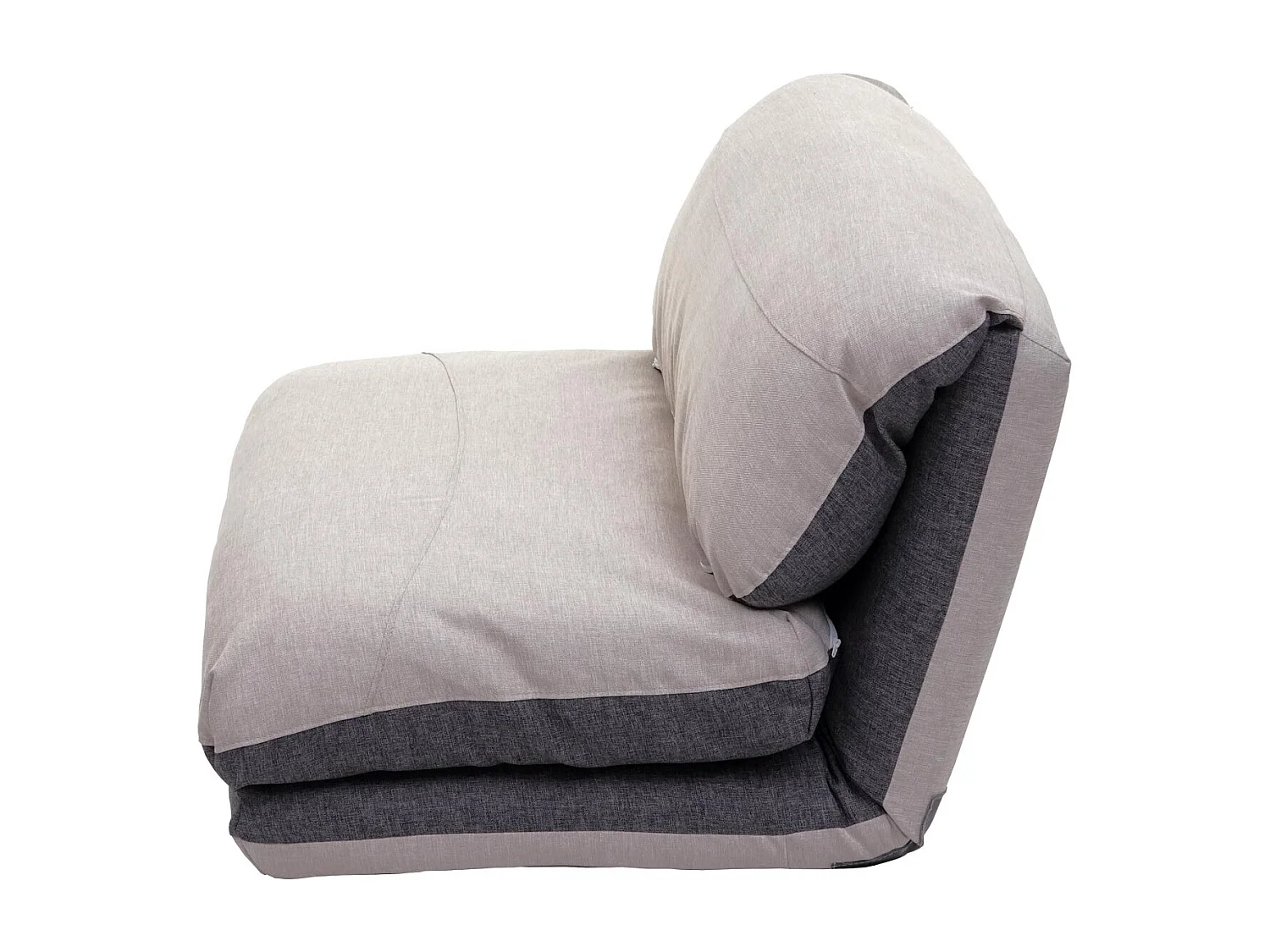 Fotel rozkładany MCW-E68,  ciemnoszary/jasnoszary