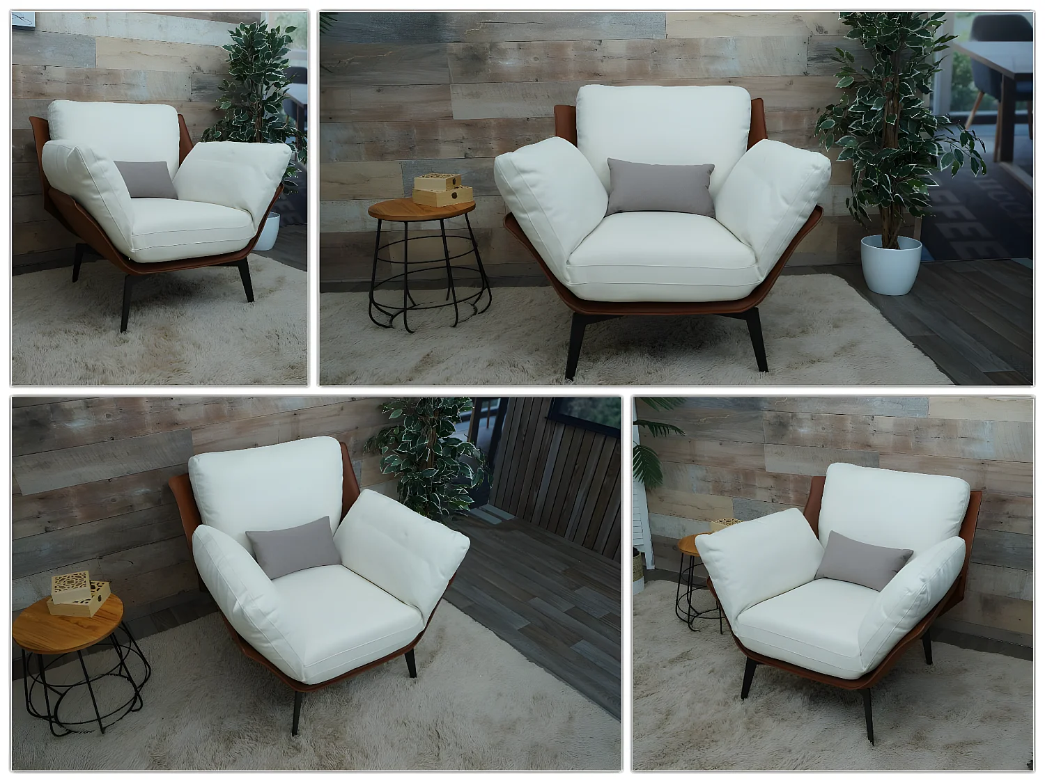 Sillón MCW-L82,  marrón oscuro