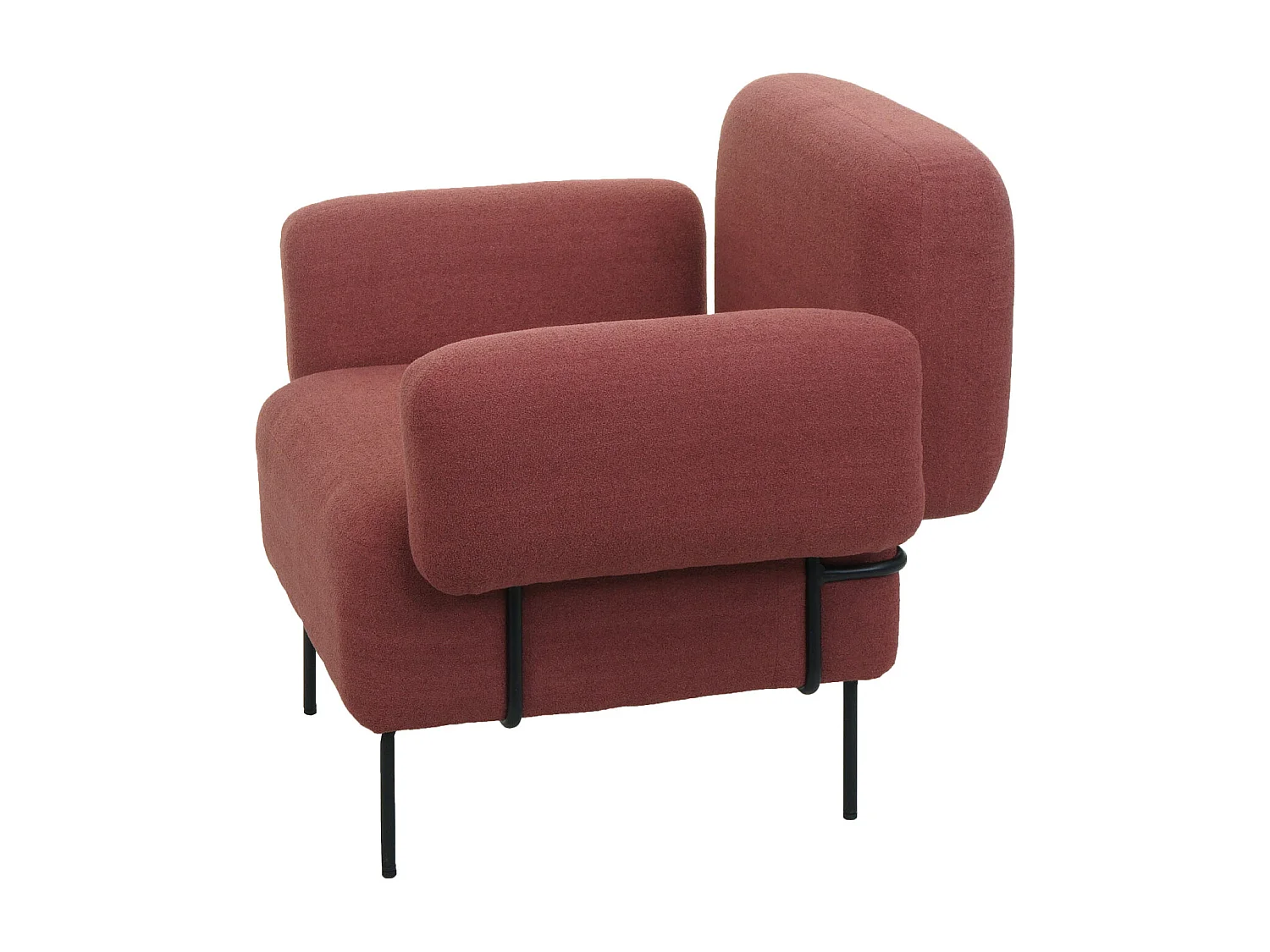 Fauteuil de salon MCW-L83,  vieux rose