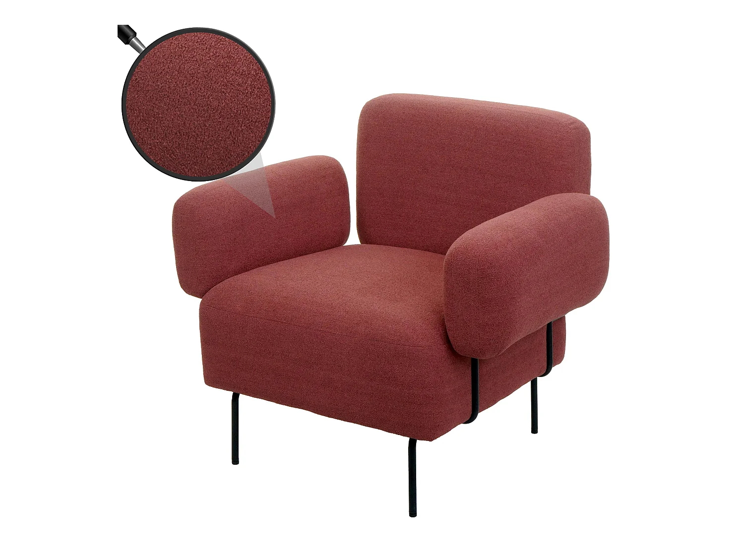 Lounge-Sessel MCW-L83, Altrosa