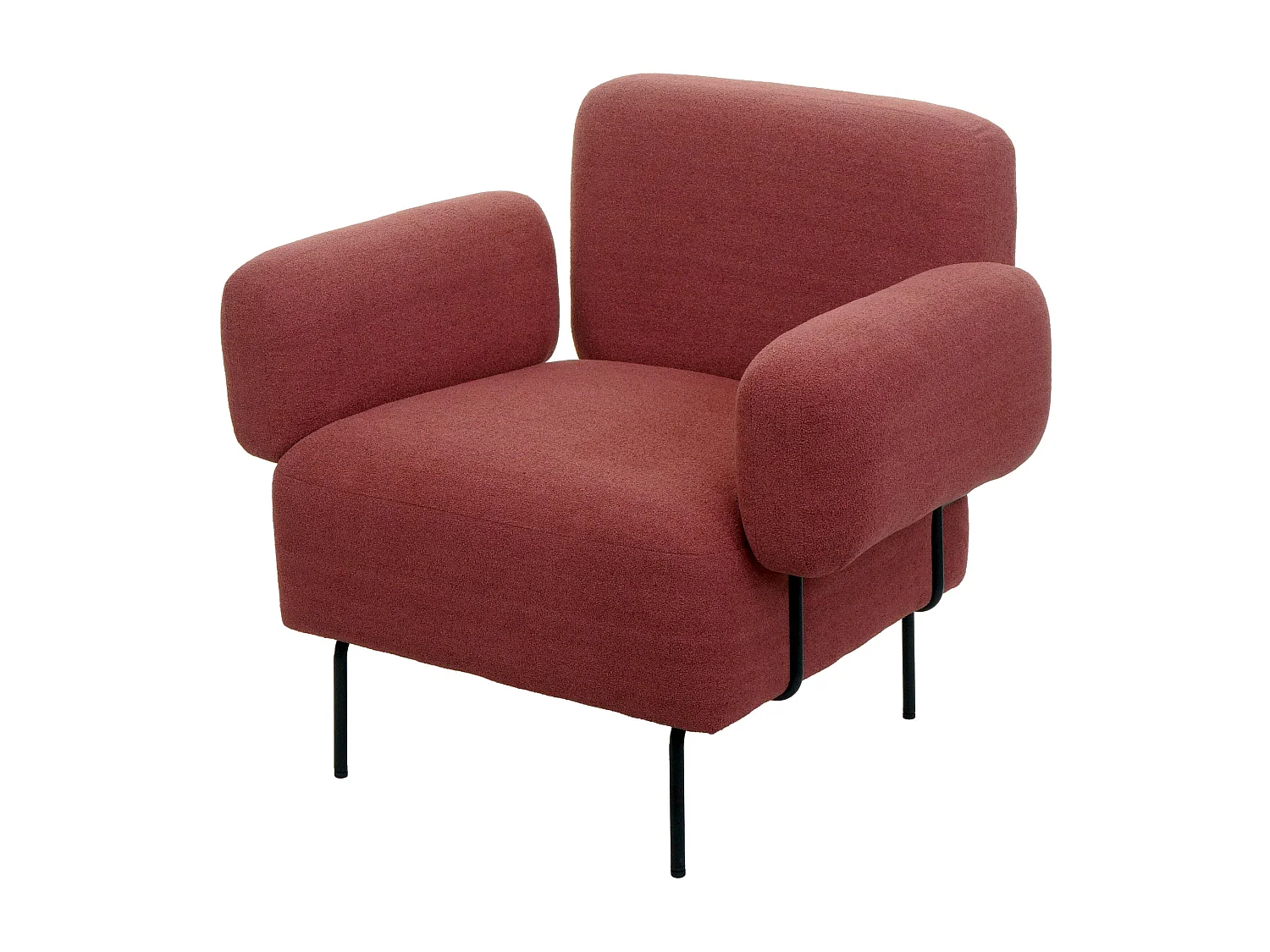 Fauteuil de salon MCW-L83,  vieux rose