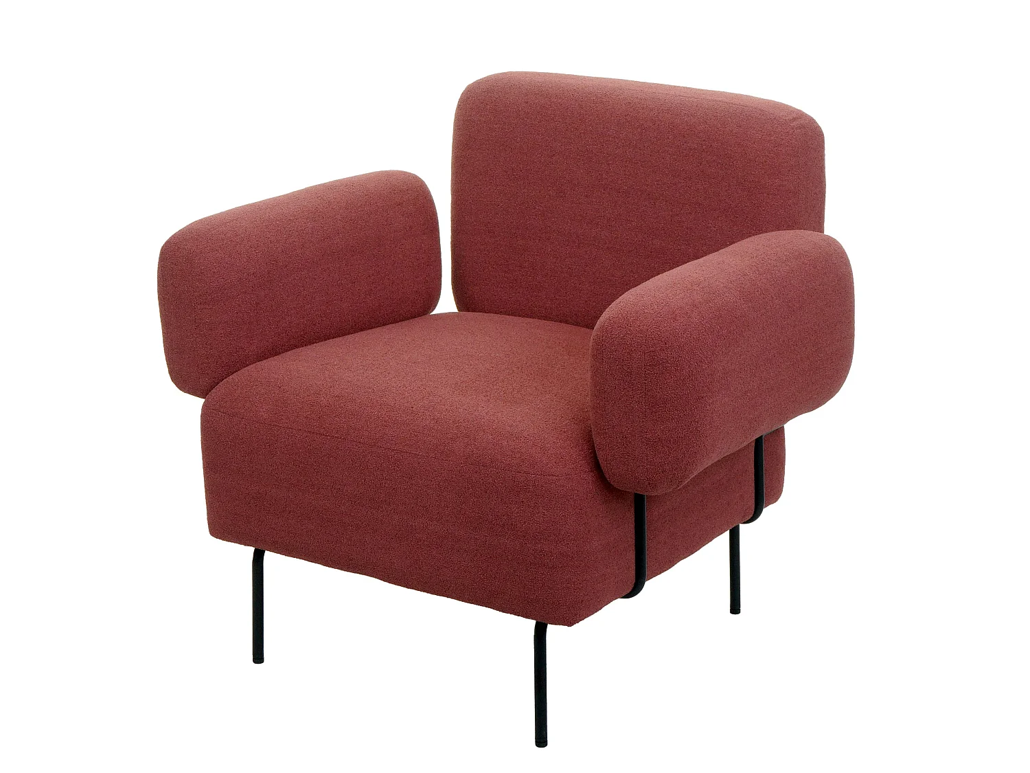 Fotel wypoczynkowy MCW-L83,  antyczny róż