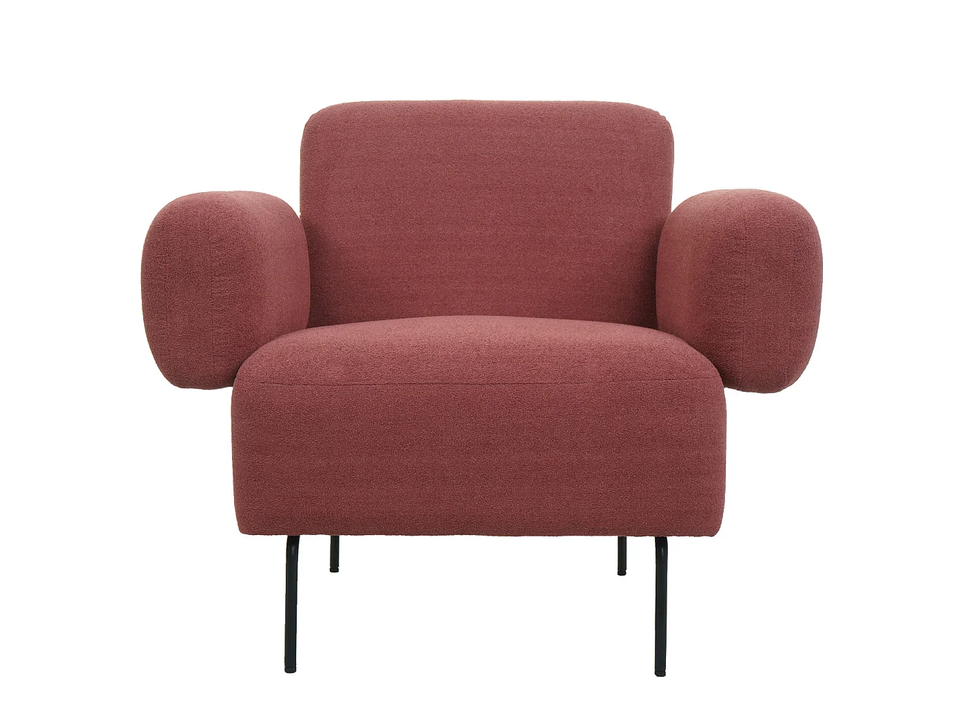 Fotel wypoczynkowy MCW-L83,  antyczny róż