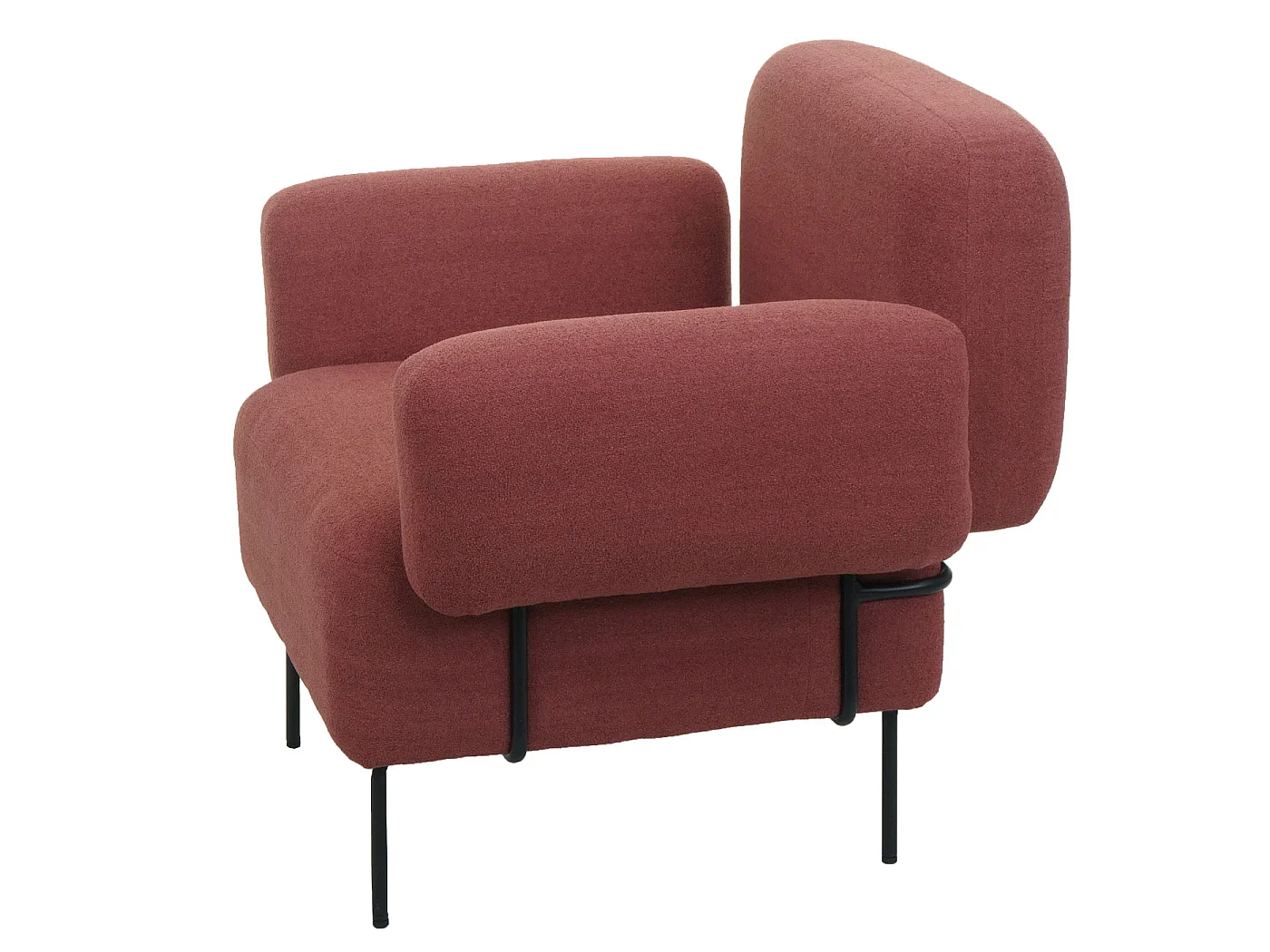 Fotel wypoczynkowy MCW-L83,  antyczny róż