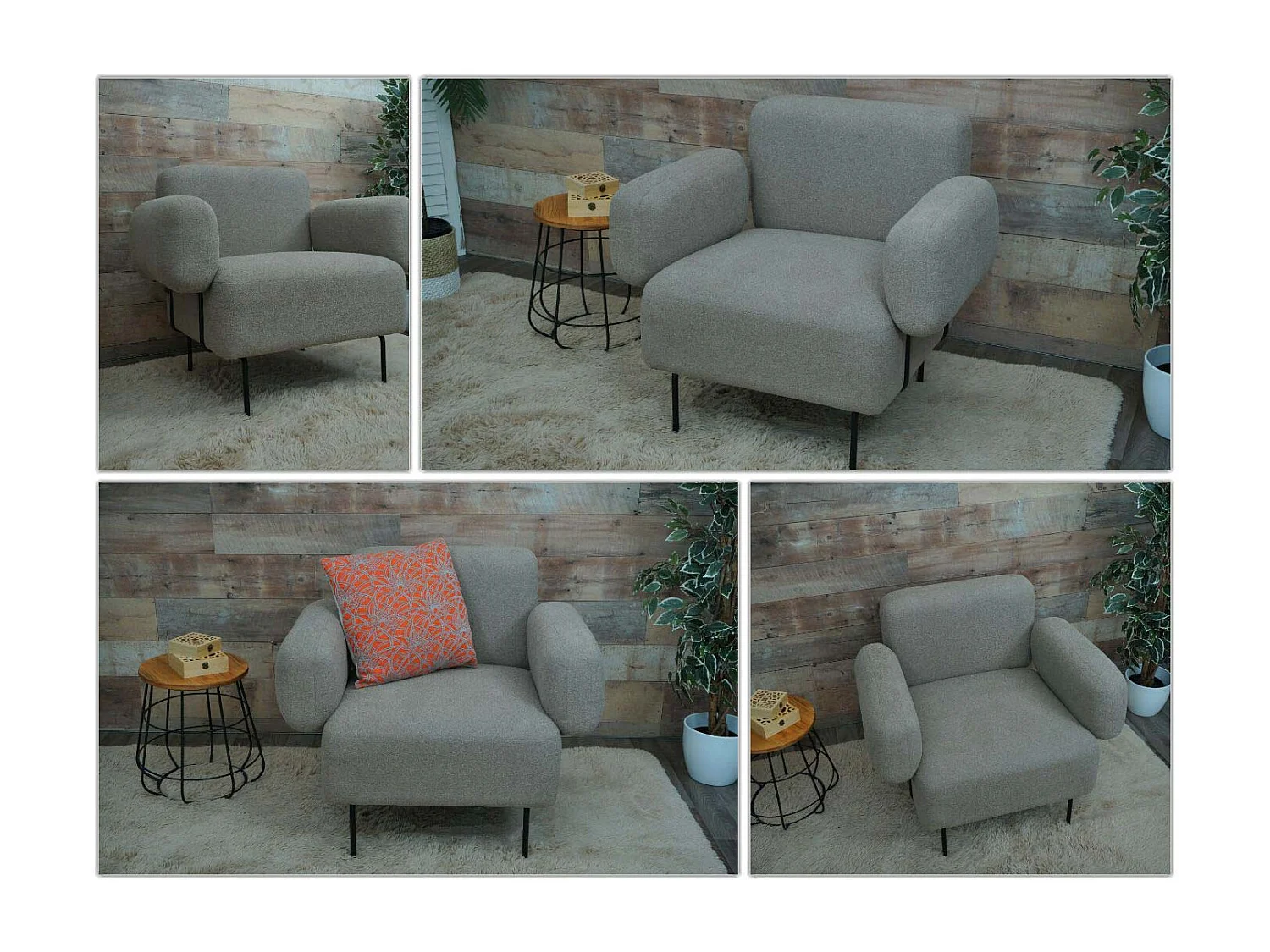 Loungefauteuil MCW-L83,  grijs